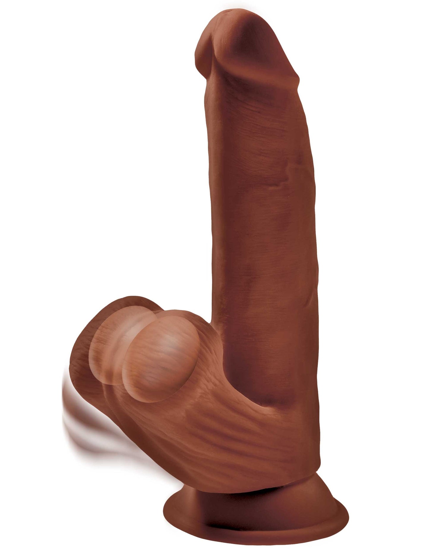8 Inch Triple Density Cock With Swinging Balls - Brown | 603912770568 | Available at EroticWarehouse.com
