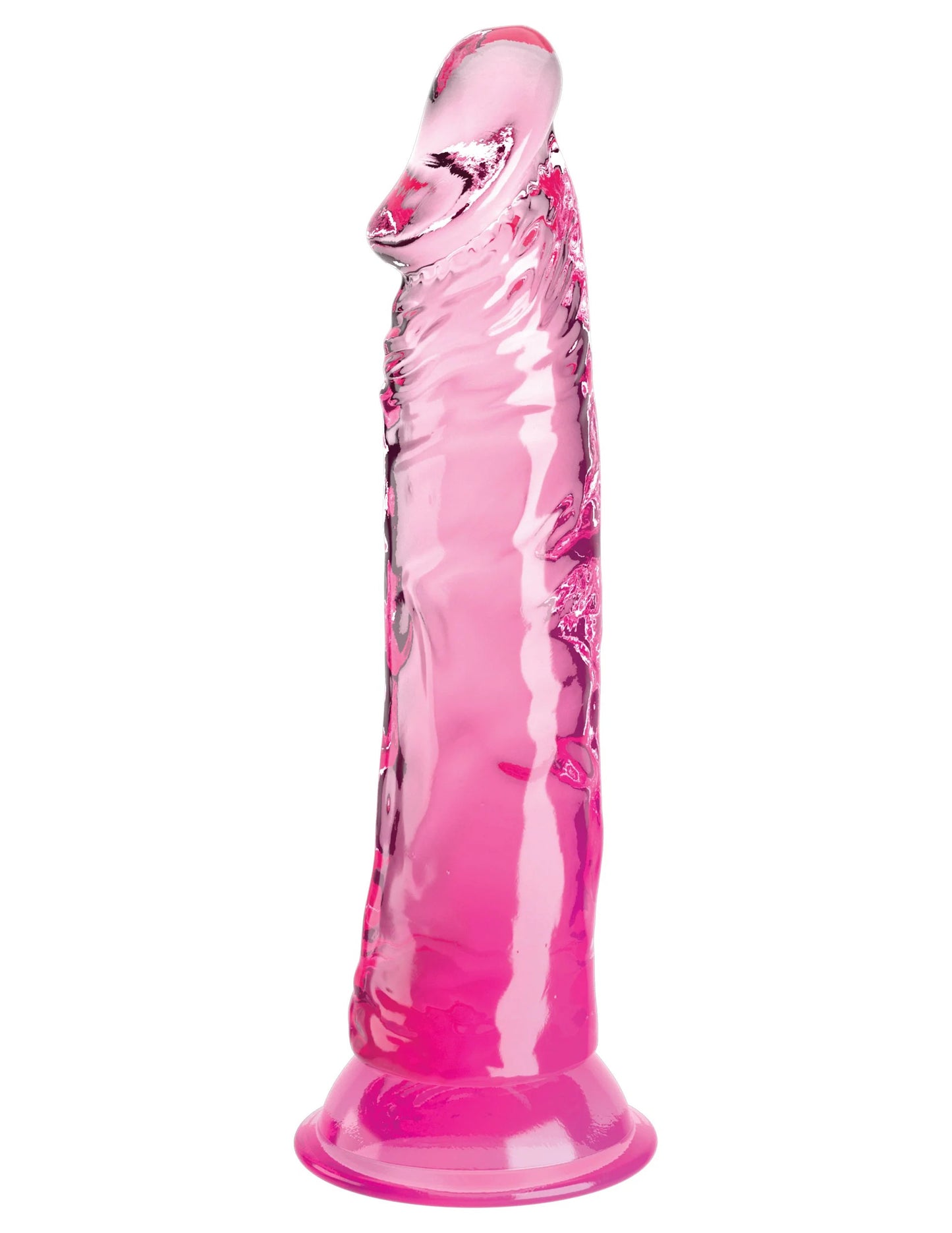 King Cock Clear 8 Inch - Pink | 603912775013 | Available at EroticWarehouse.com