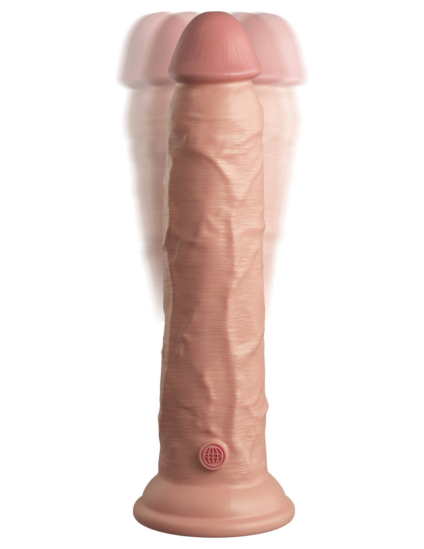 King Cock Elite 9 Inch Vibrating Silicone Dual Density Cock With Remote - Light | 603912769449 | Available at EroticWarehouse.com