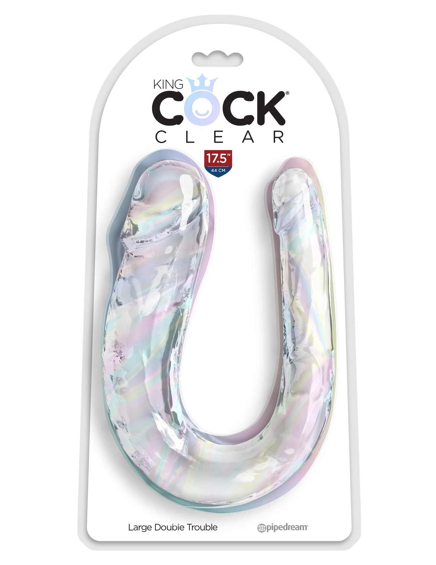 Large Double Trouble - Clear | 603912775457 | Available at EroticWarehouse.com
