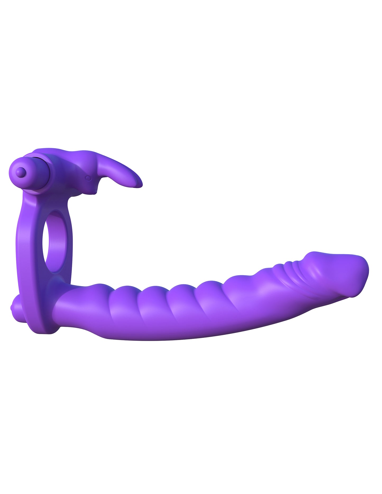 Fantasy C-Ringz Silicone Double Penetrator Rabbit - Purple | 603912358285 | Available at EroticWarehouse.com
