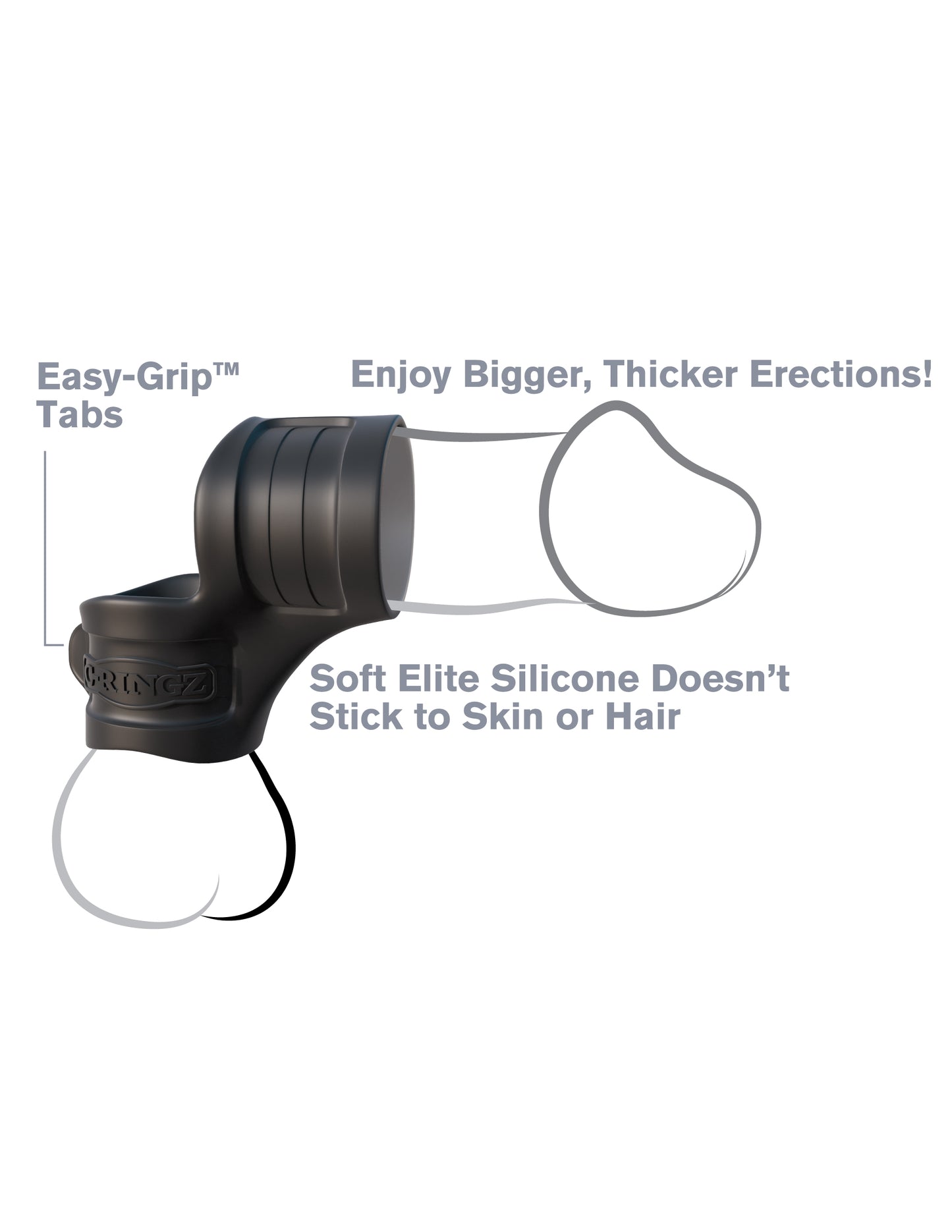 Fantasy C-Ring Mr Big Cock Ring and Ball Stretcher - Black | 603912358384 | Available at EroticWarehouse.com