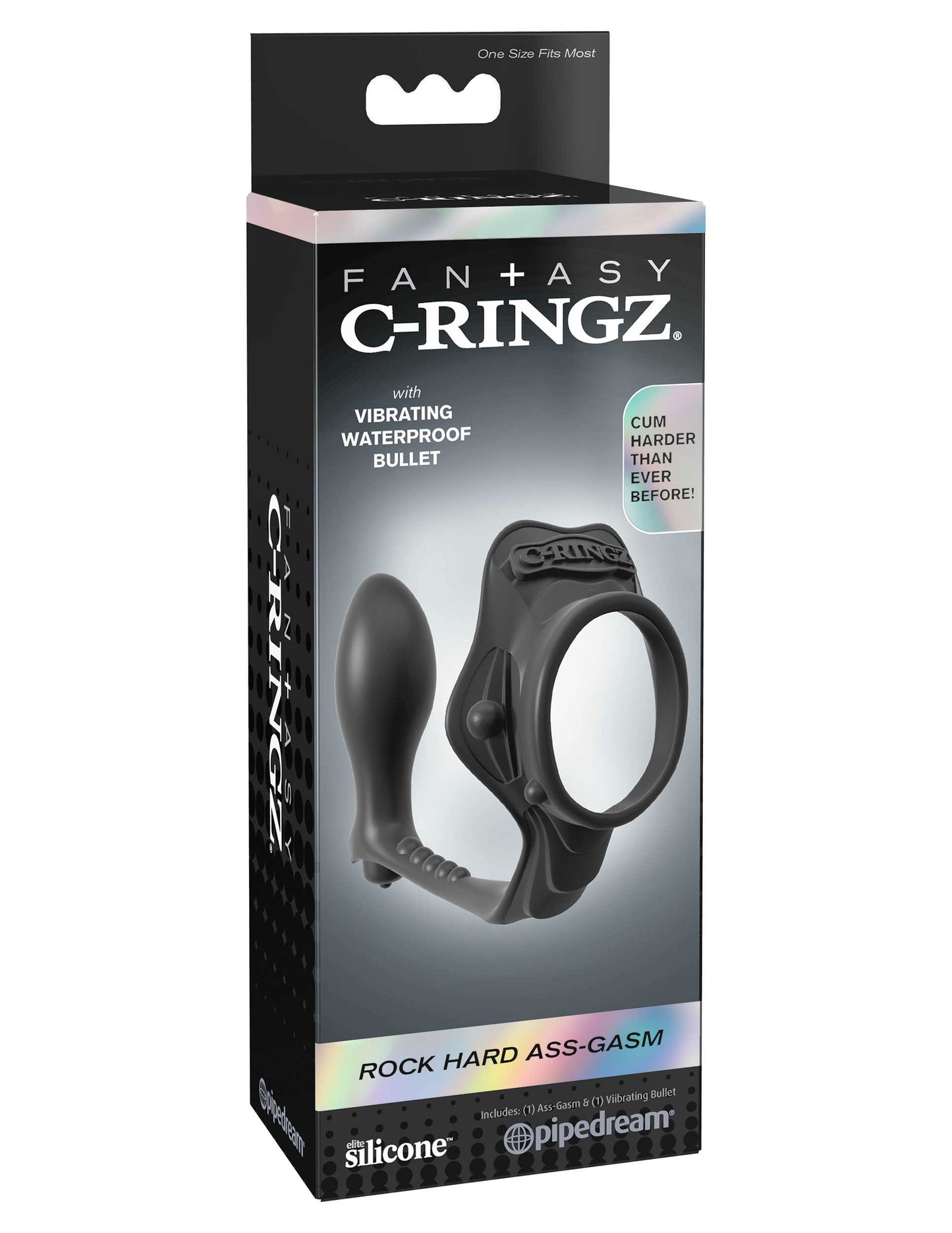 Fantasy C-Ringz Rock Hard Ass Gasm - Black | 603912358452 | Available at EroticWarehouse.com