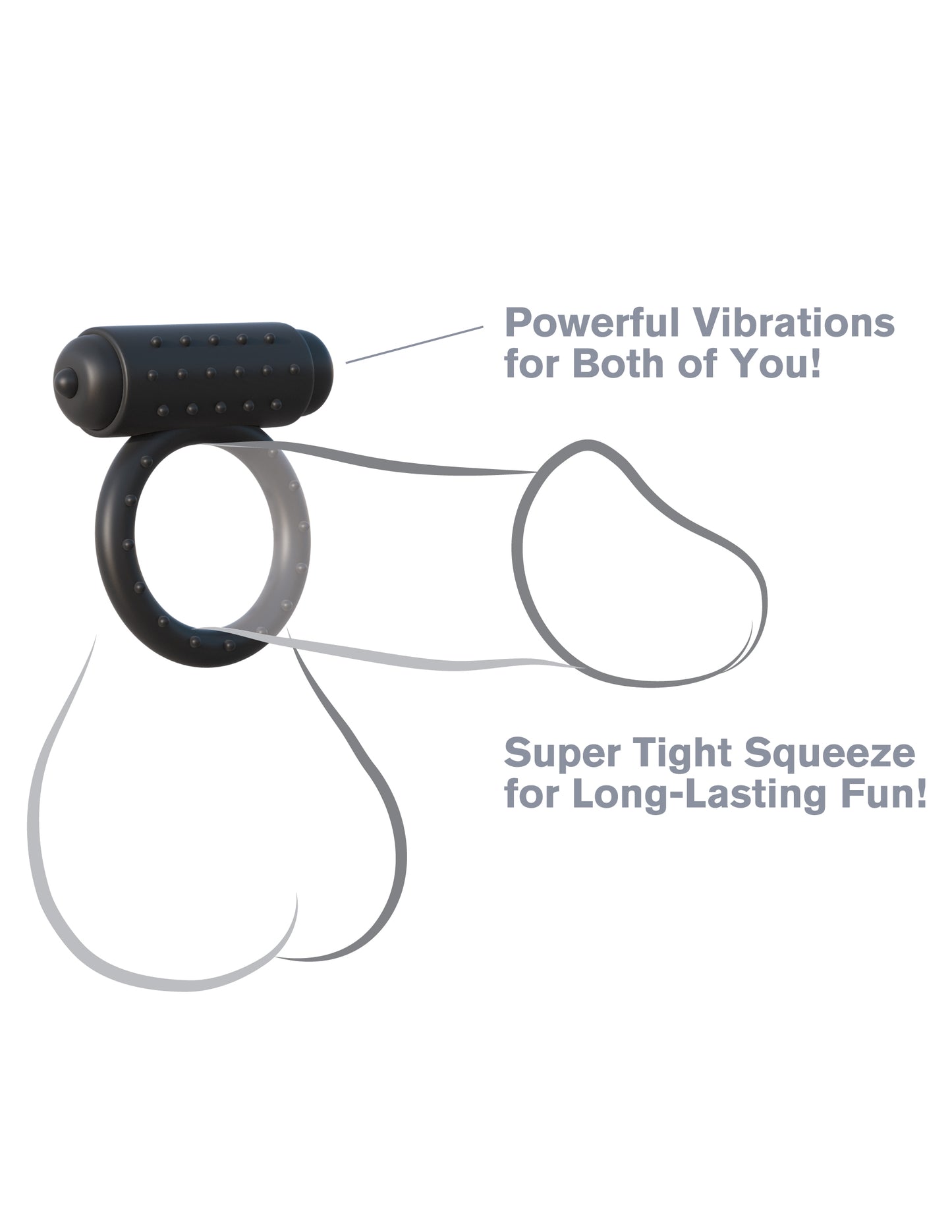 Fantasy C-Ringz the Wingman - Black | 603912358605 | Available at EroticWarehouse.com