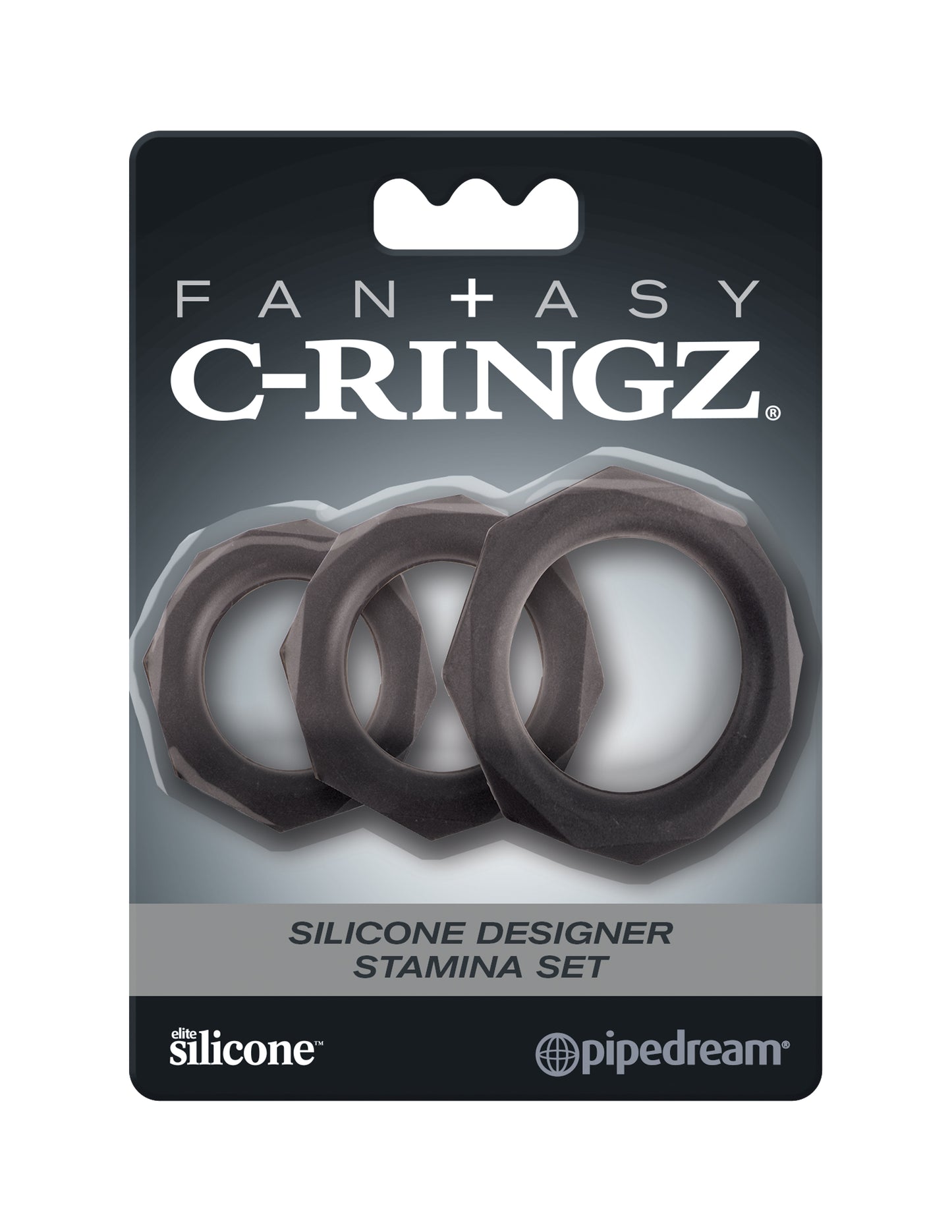 Fantasy C-Ringz Silicone Designer Stamina Set Black | 603912747898 | Available at EroticWarehouse.com