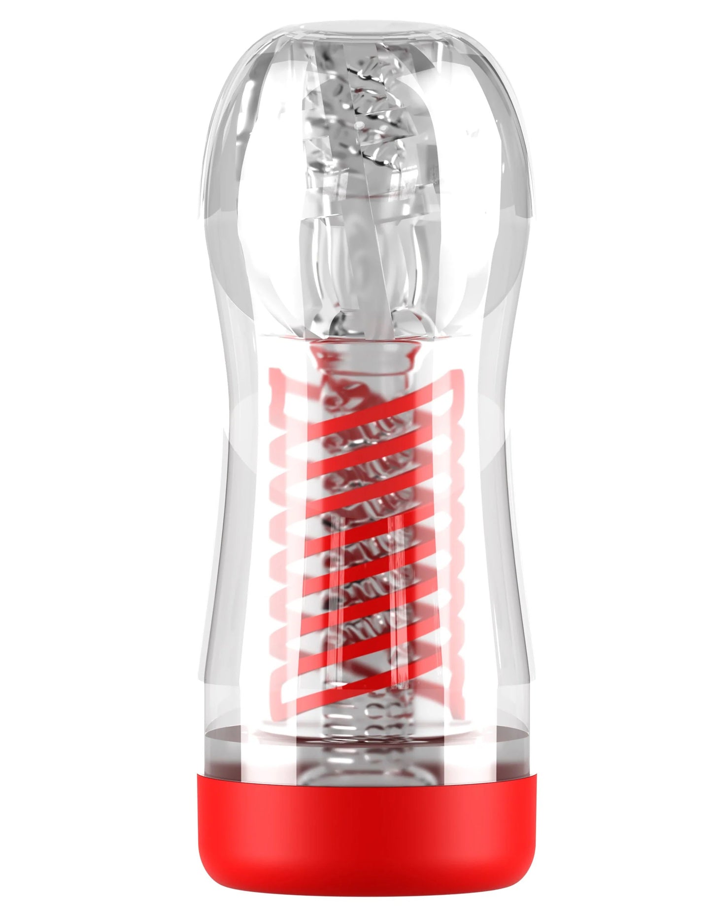 PDX Elite View Tube 2 Stroker - Red & Clear | 603912774474 | Available at EroticWarehouse.com
