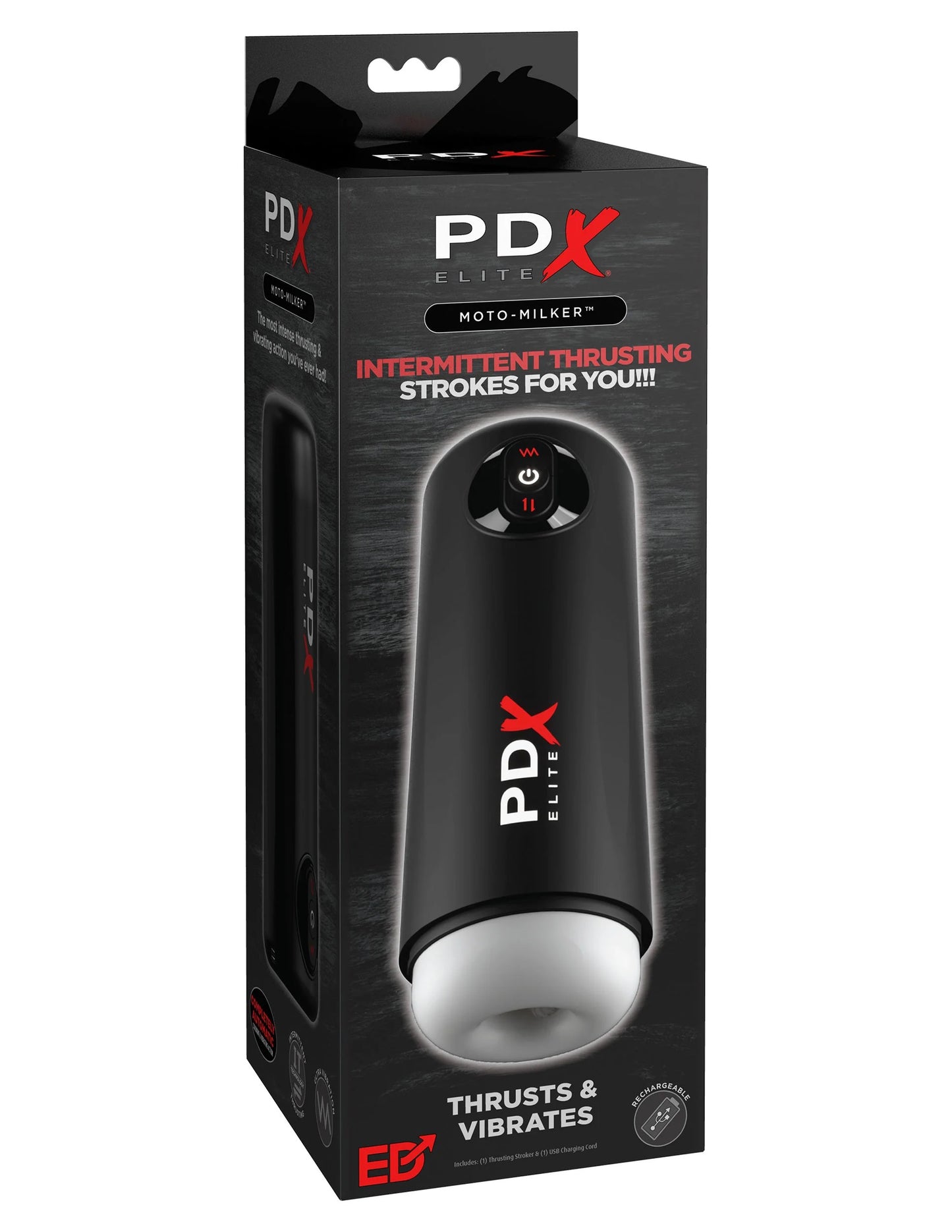 PDX Elite Moto Milker - Black | 603912774603 | Available at EroticWarehouse.com