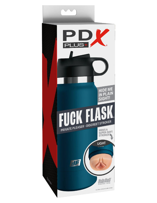 Fuck Flask - Private Pleaser - Blue Bottle - Light - Pussy | 603912775235 | Available at EroticWarehouse.com