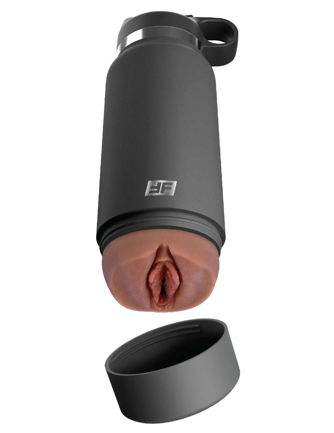 Fuck Flask - Secret Delight - Grey Bottle - Brown - Pussy Style Stroker | 603912775303 | Available at EroticWarehouse.com