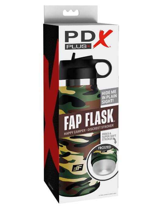 Fap Flask - Happy Camper | 603912775389 | Available at EroticWarehouse.com