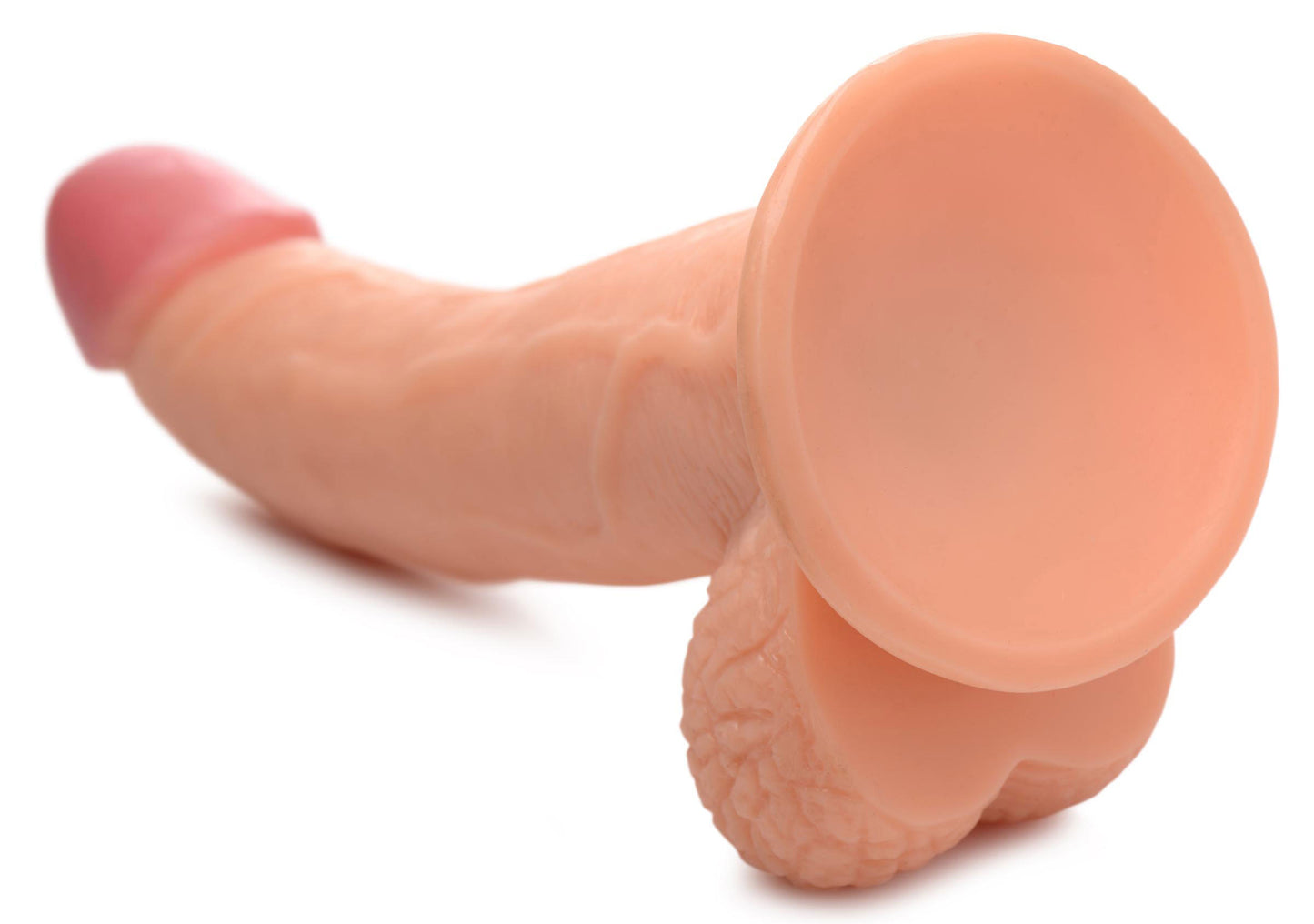 Pop Pecker 7.5 Inch Dildo With Balls - Light | 848518044785 | Available at EroticWarehouse.com