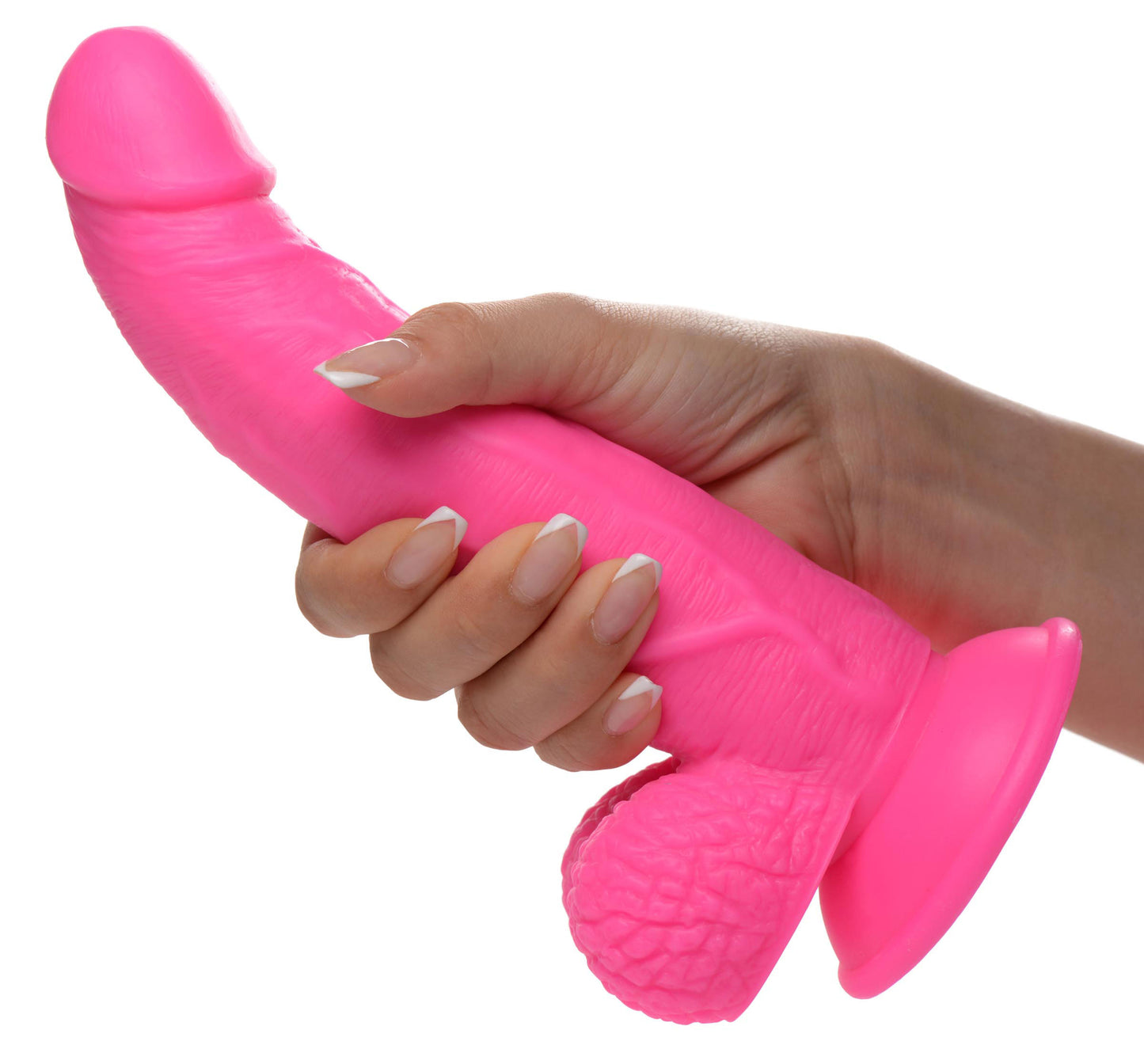 Pop Pecker 7.5 Inch Dildo With Balls - Pink | 848518044792 | Available at EroticWarehouse.com