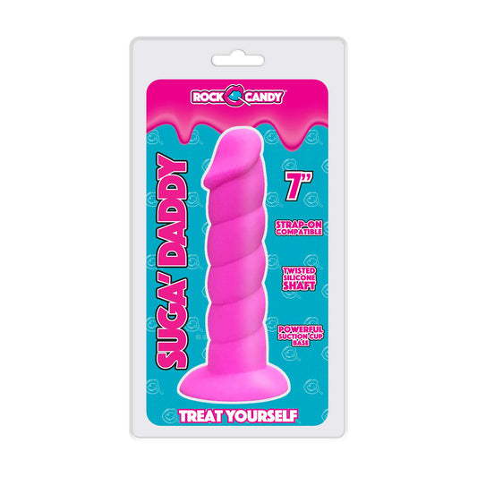 Suga-Daddy 7 Inch Dong - Pink | 851787008471 | Available at EroticWarehouse.com