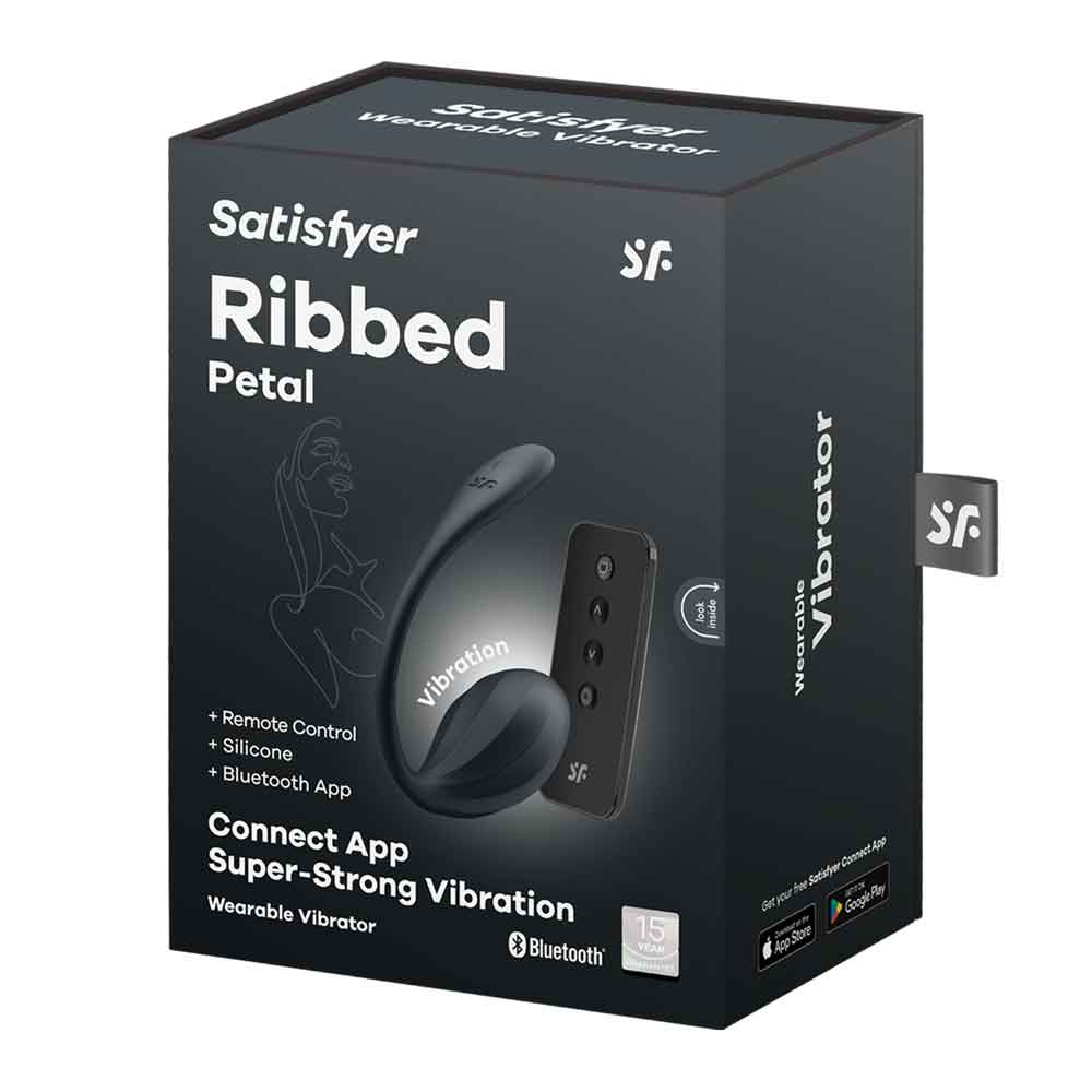 Ribbed Petal Connect App - Black | 4061504002767 | Available at EroticWarehouse.com