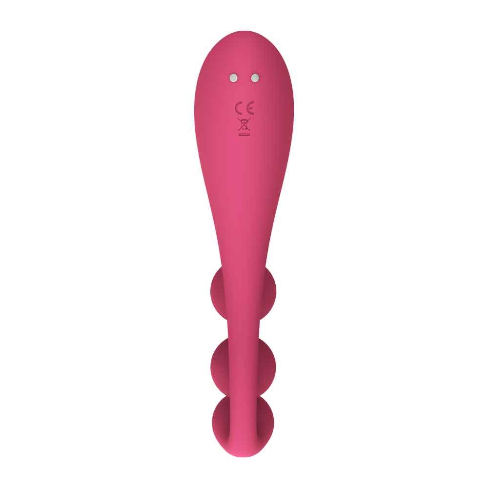Tri Ball 1 Lay on Vibrator - Red | 406150401826 | Available at EroticWarehouse.com