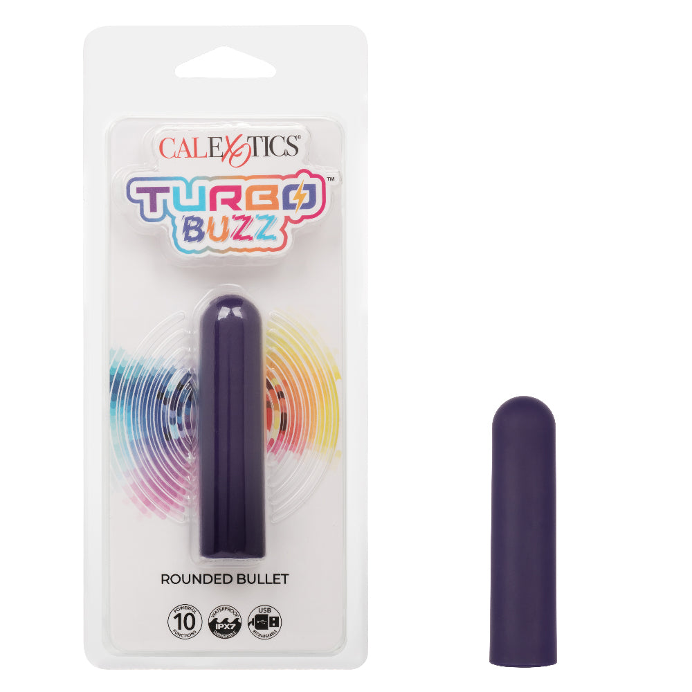 Turbo Buzz Rounded Bullet - Purple | 716770107350 | Available at EroticWarehouse.com