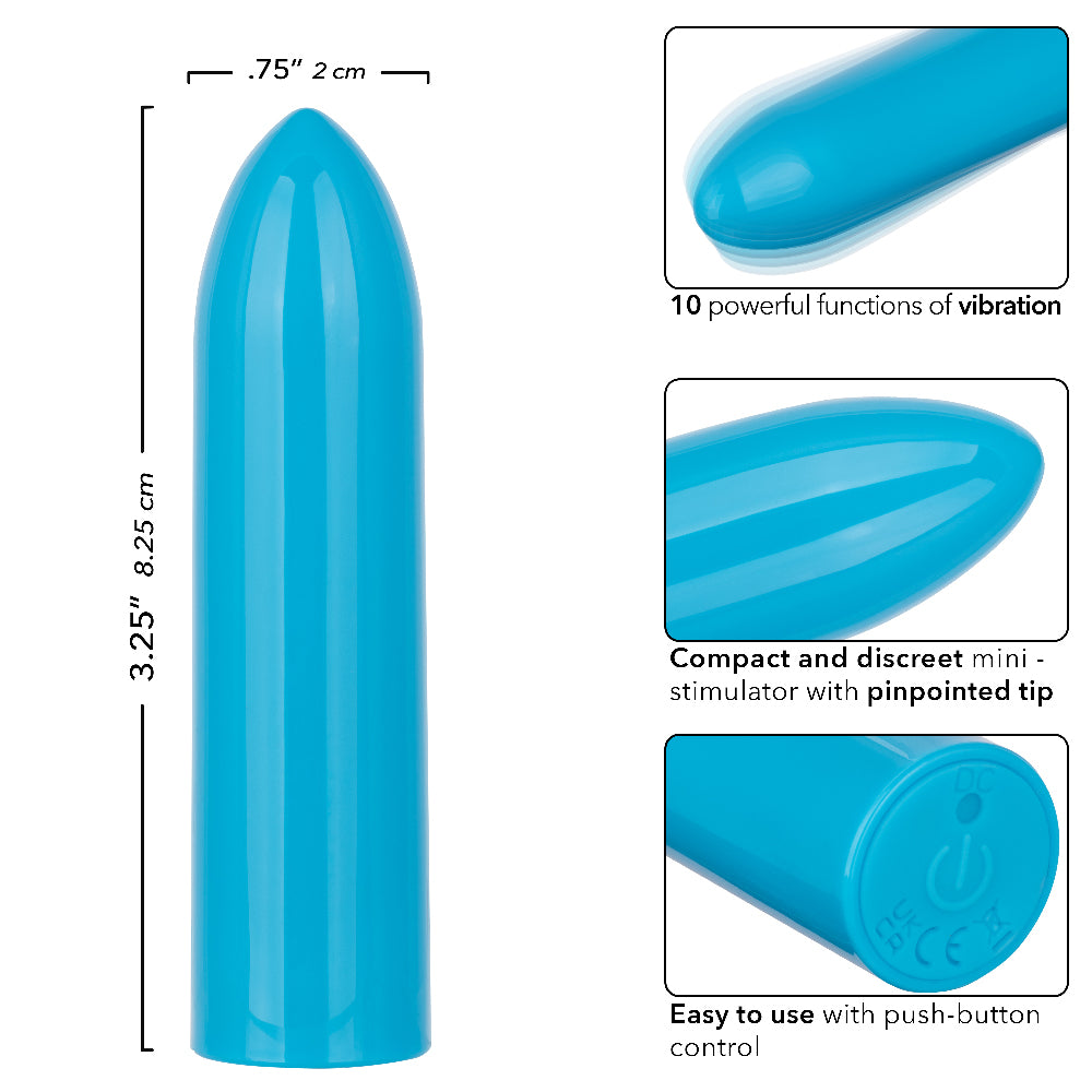 Turbo Buzz Classic Bullet - Blue | 716770107435 | Available at EroticWarehouse.com