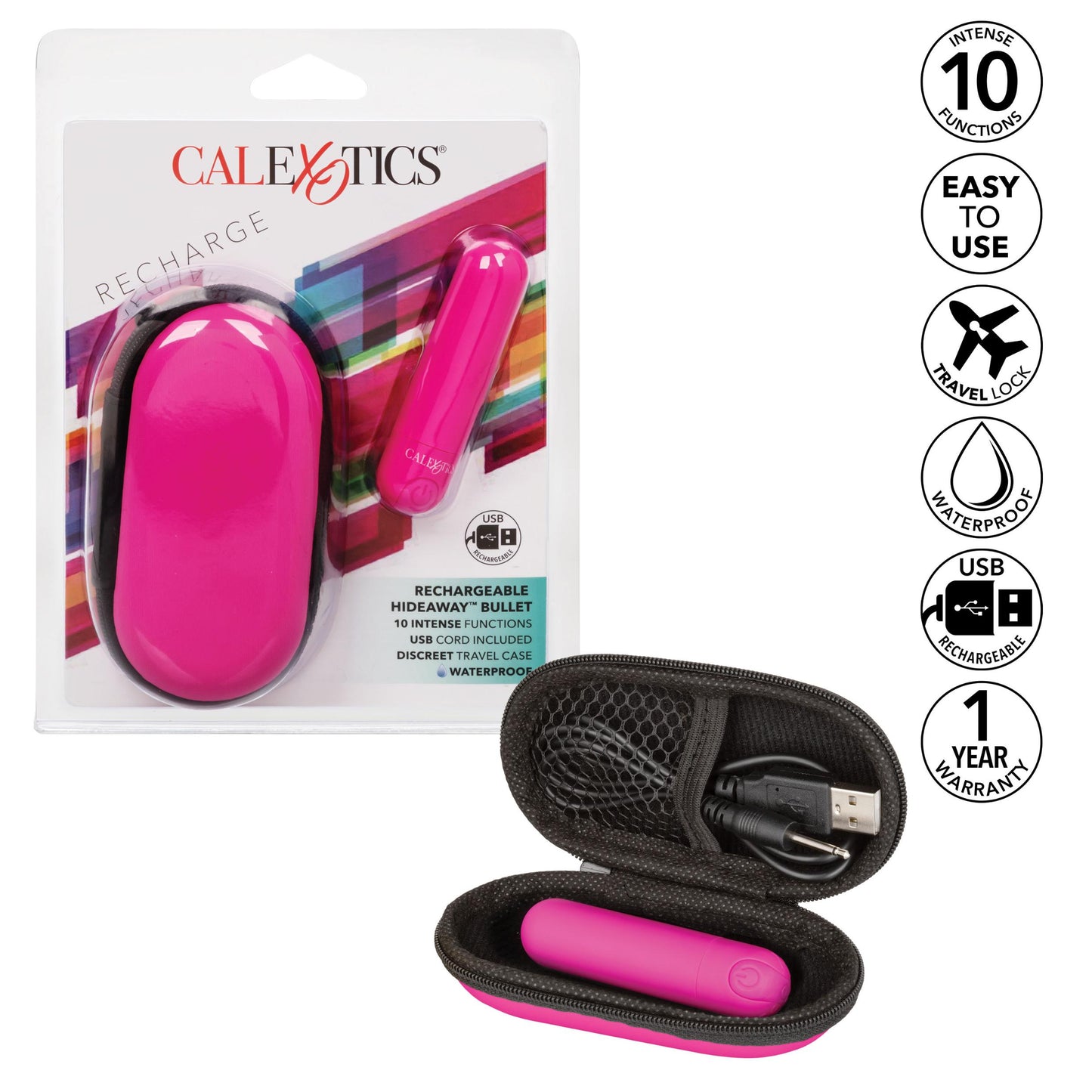 Rechargeable Hideaway Bullet - Pink | 716770099372 | Available at EroticWarehouse.com