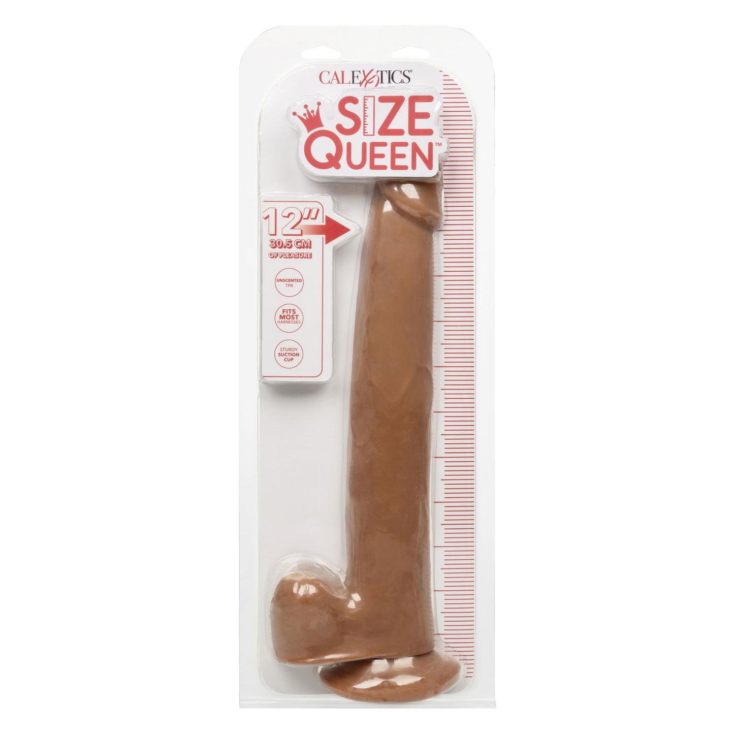 Size Queen 12 inch/30.5 Cm - Brown | 716770098719 | Available at EroticWarehouse.com