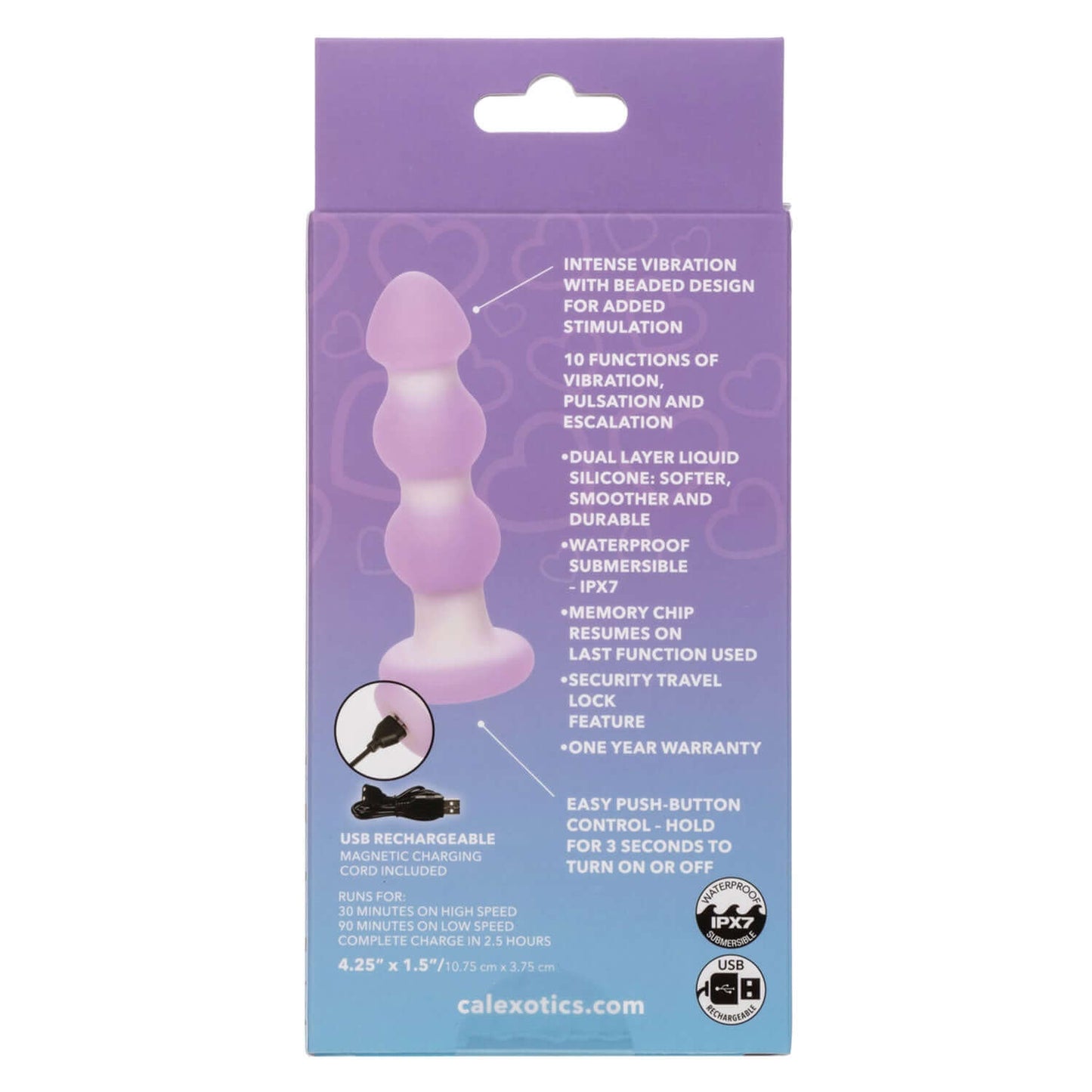 Lavender Haze Beaded Probe | 716770109996 | Available at EroticWarehouse.com