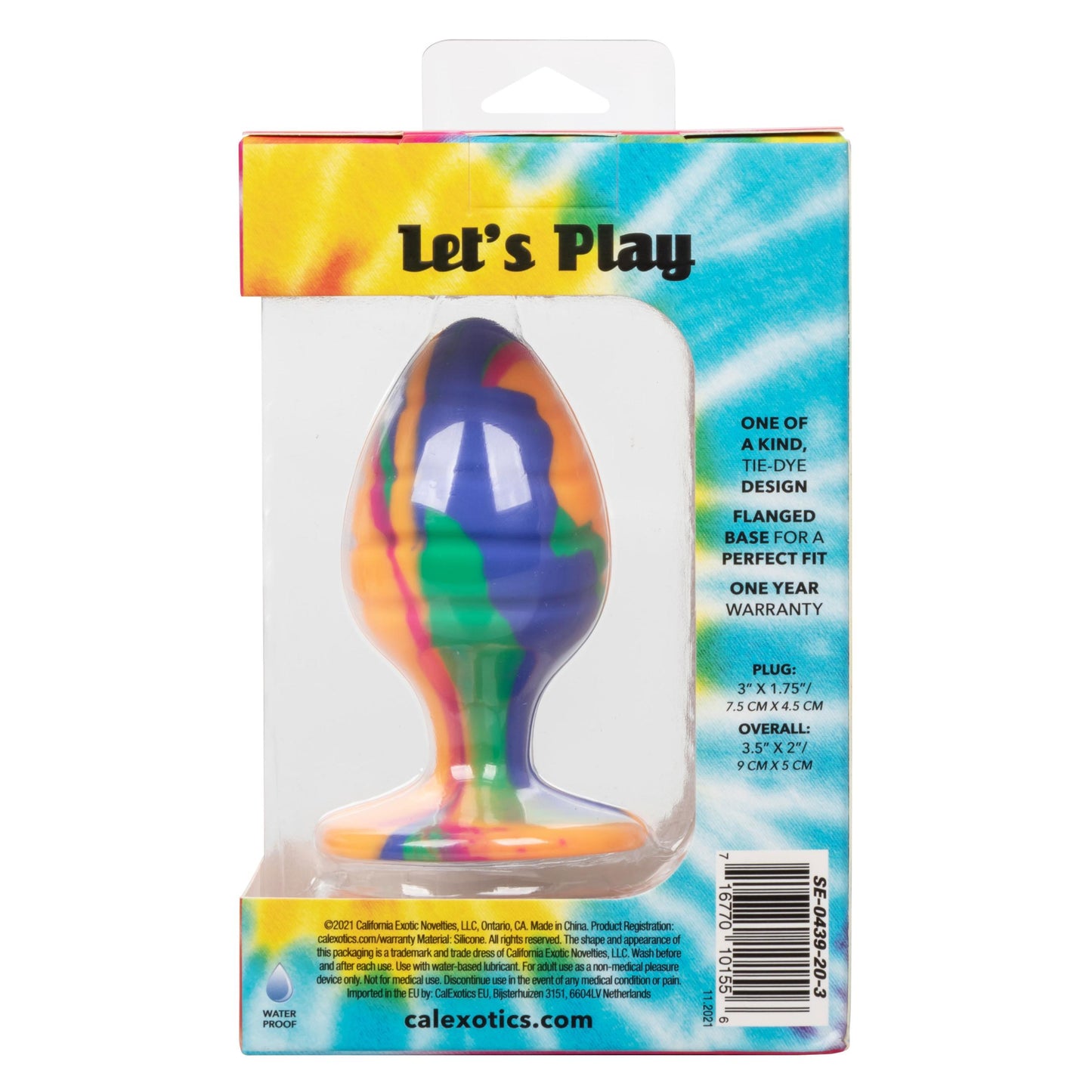 Cheeky Large Swirl Tie-Dye Plug | 716770101556 | Available at EroticWarehouse.com