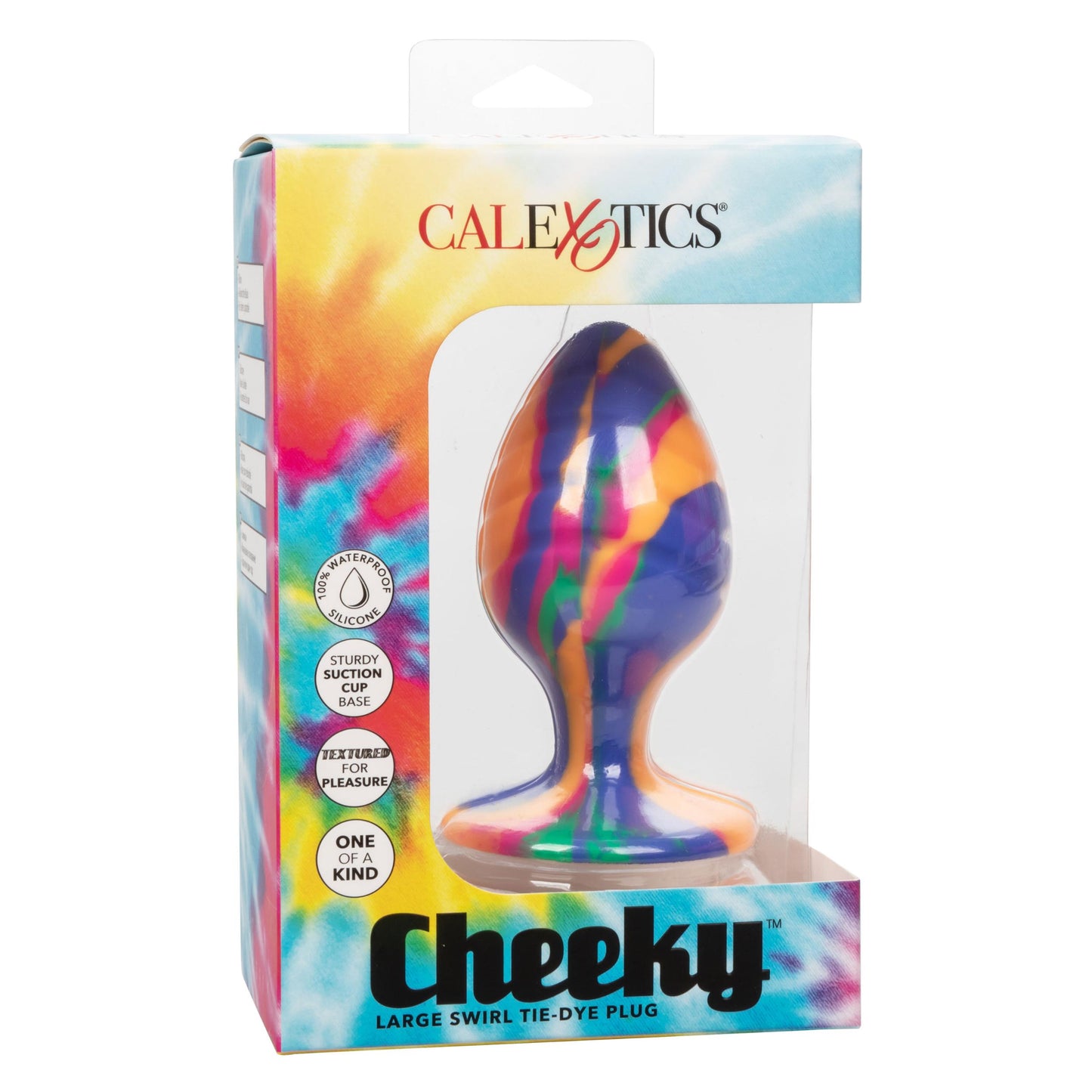 Cheeky Large Swirl Tie-Dye Plug | 716770101556 | Available at EroticWarehouse.com