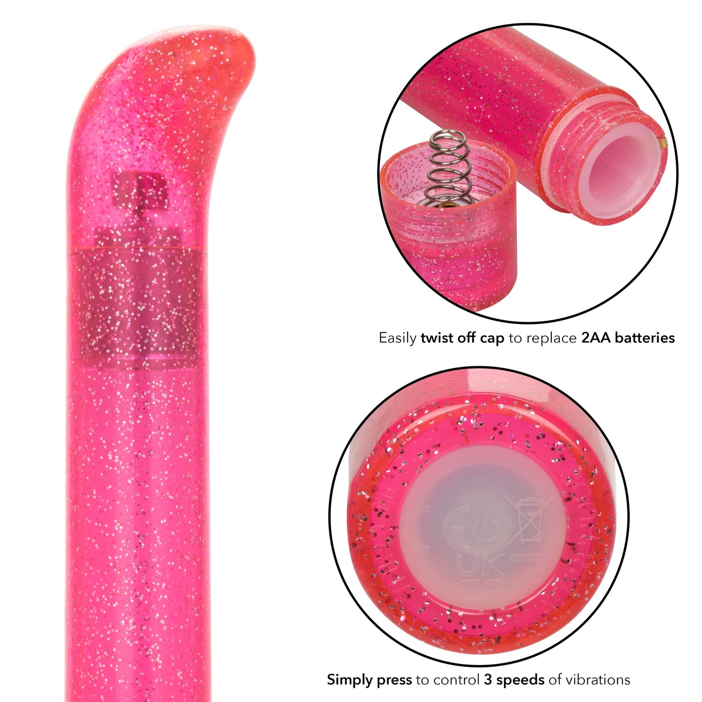 Sparkle Slim G-Vibe - Pink | 716770101075 | Available at EroticWarehouse.com