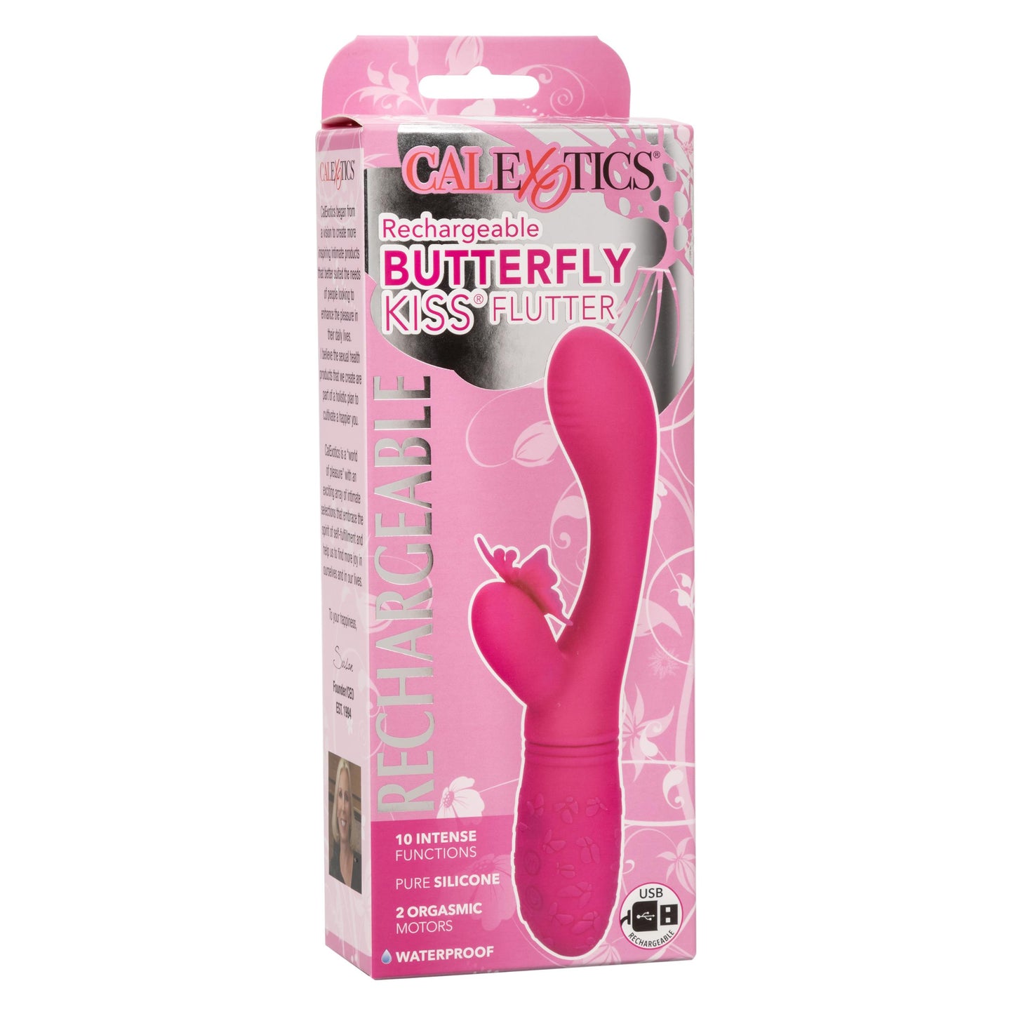 Rechargeable Butterfly Kiss Flutter - Pink | 716770102737 | Available at EroticWarehouse.com