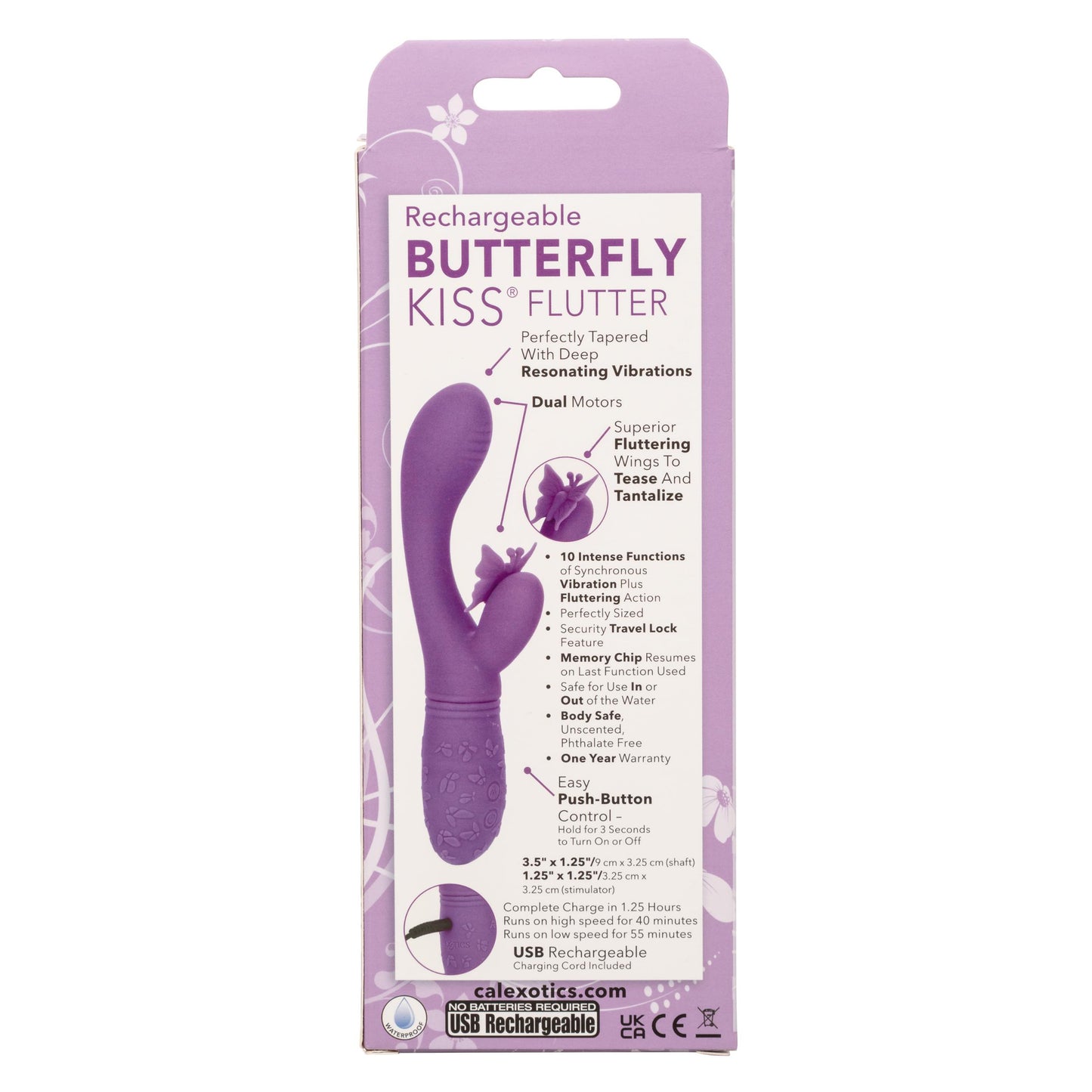 Rechargeable Butterfly Kiss Flutter - Purple | 716770102744 | Available at EroticWarehouse.com