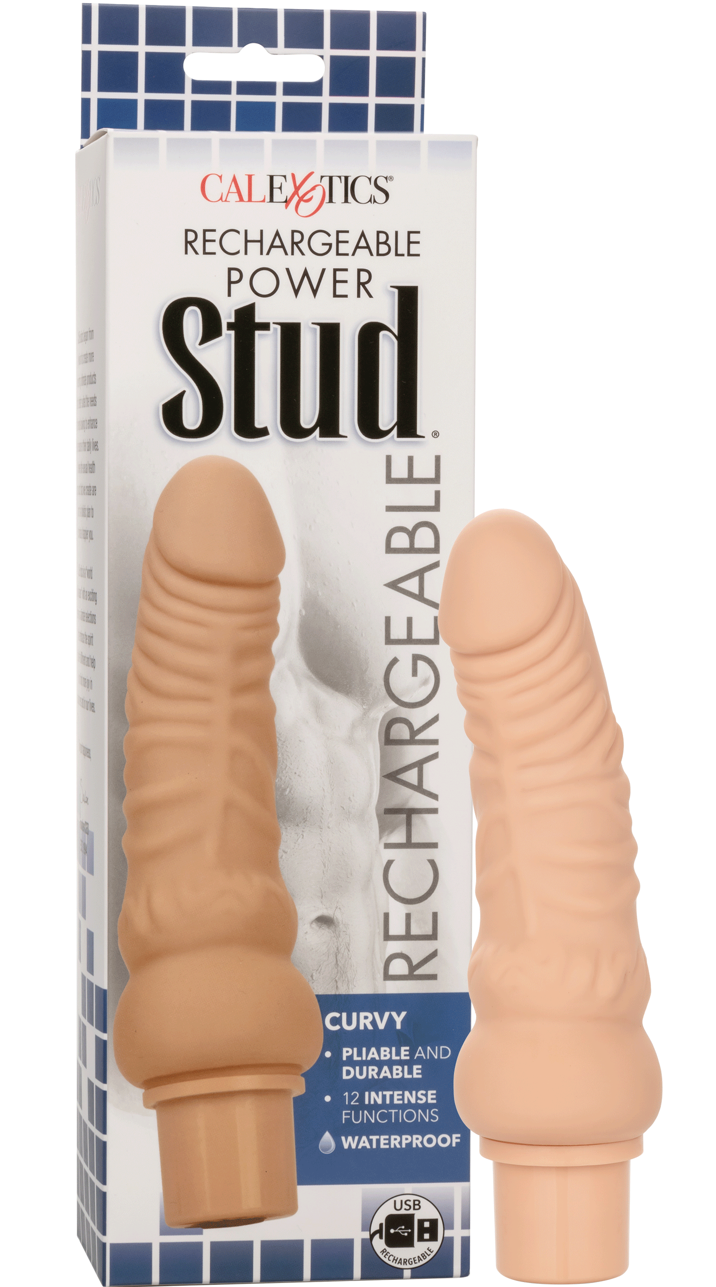 Rechargeable Power Stud Curvy - Ivory | 716770101303 | Available at EroticWarehouse.com