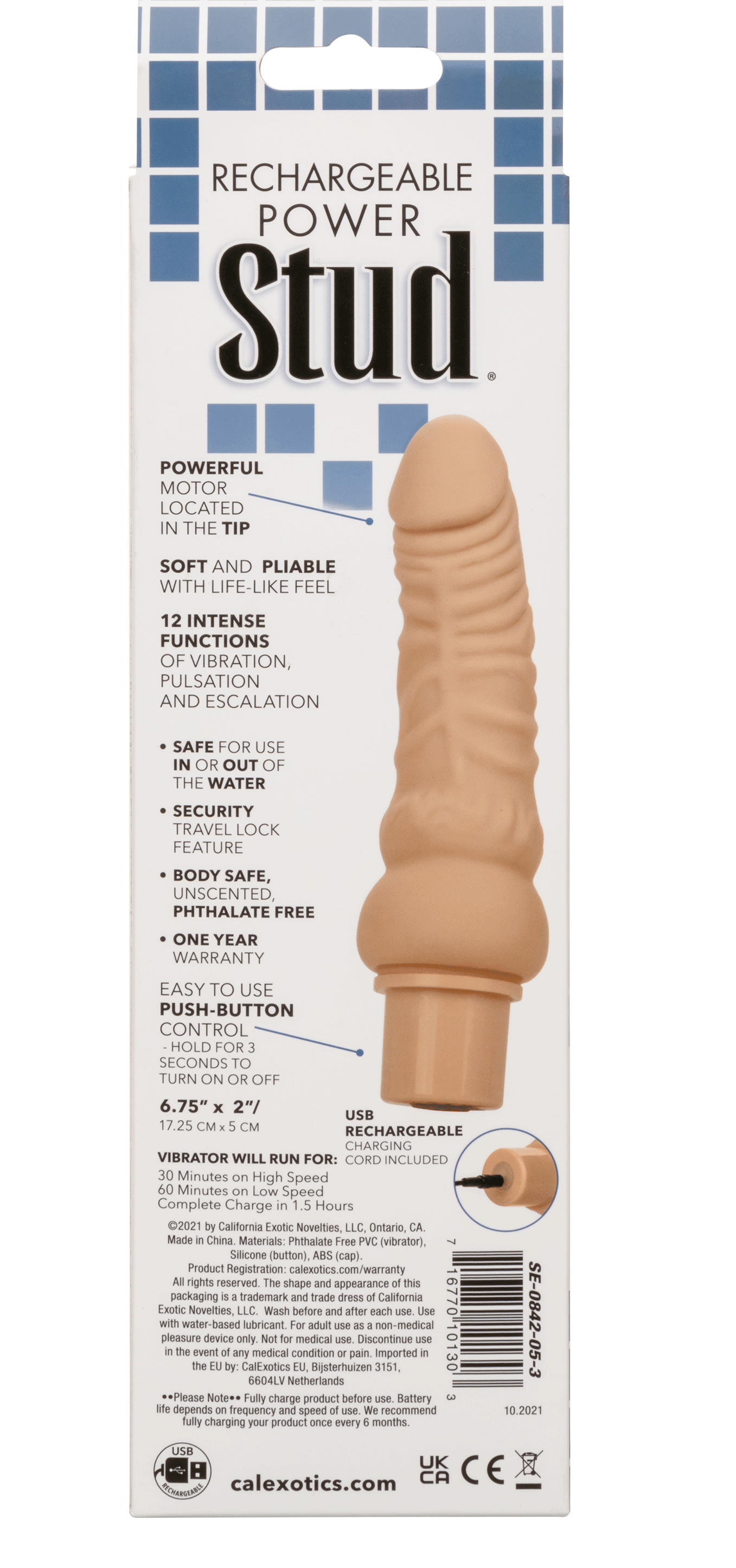Rechargeable Power Stud Curvy - Ivory | 716770101303 | Available at EroticWarehouse.com