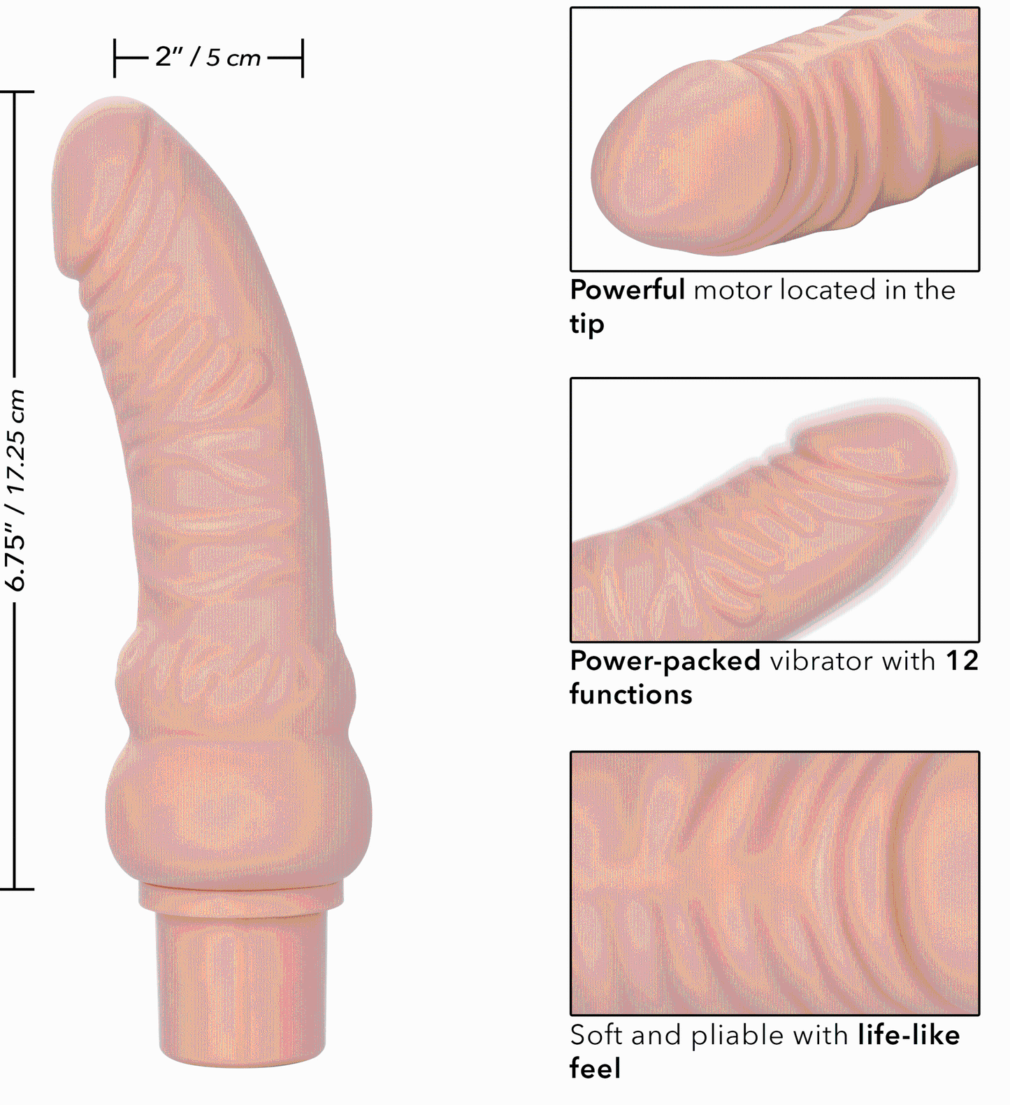 Rechargeable Power Stud Curvy - Ivory | 716770101303 | Available at EroticWarehouse.com