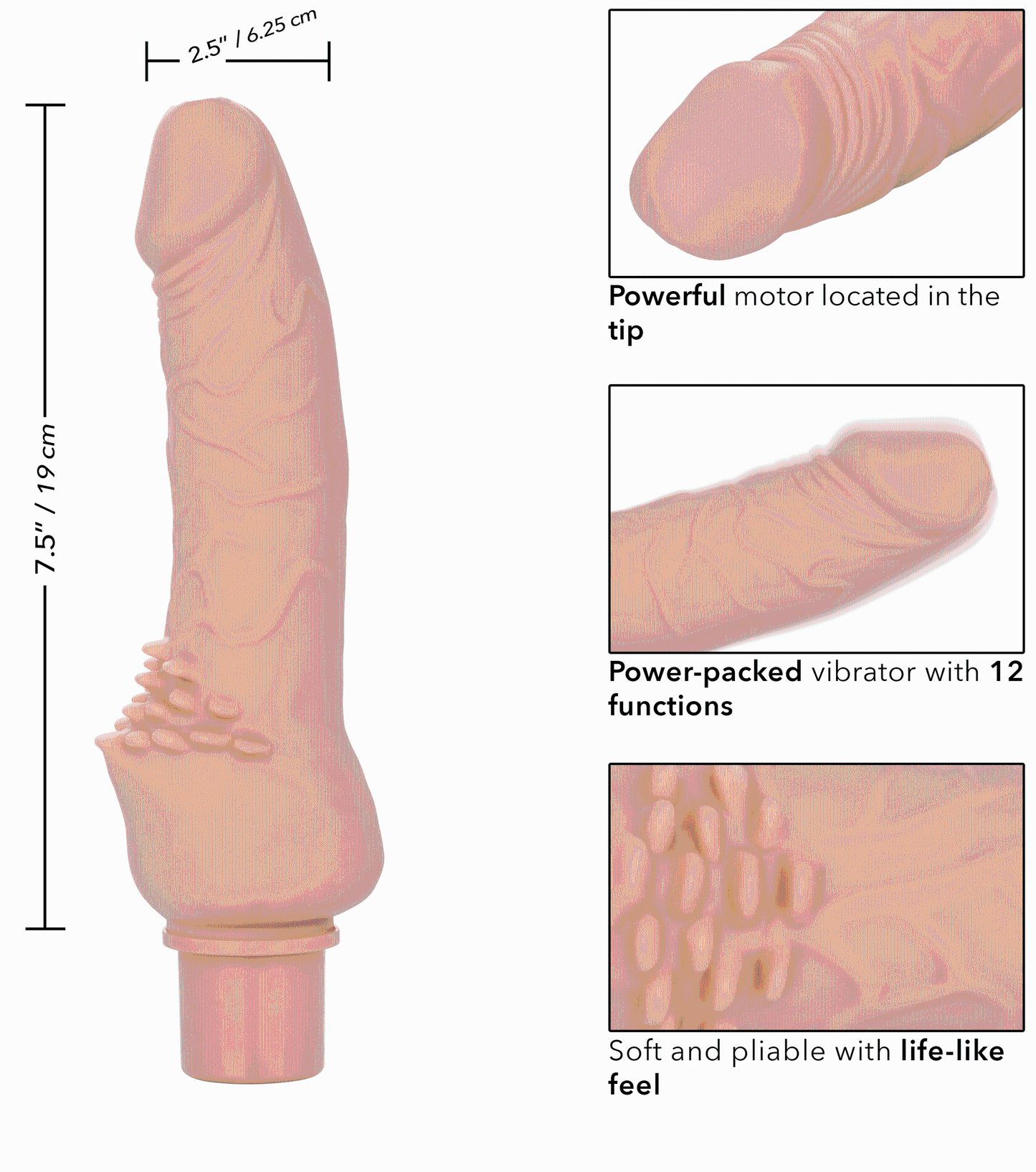 Rechargeable Power Stud Cliterrific - Ivory | 716770101334 | Available at EroticWarehouse.com