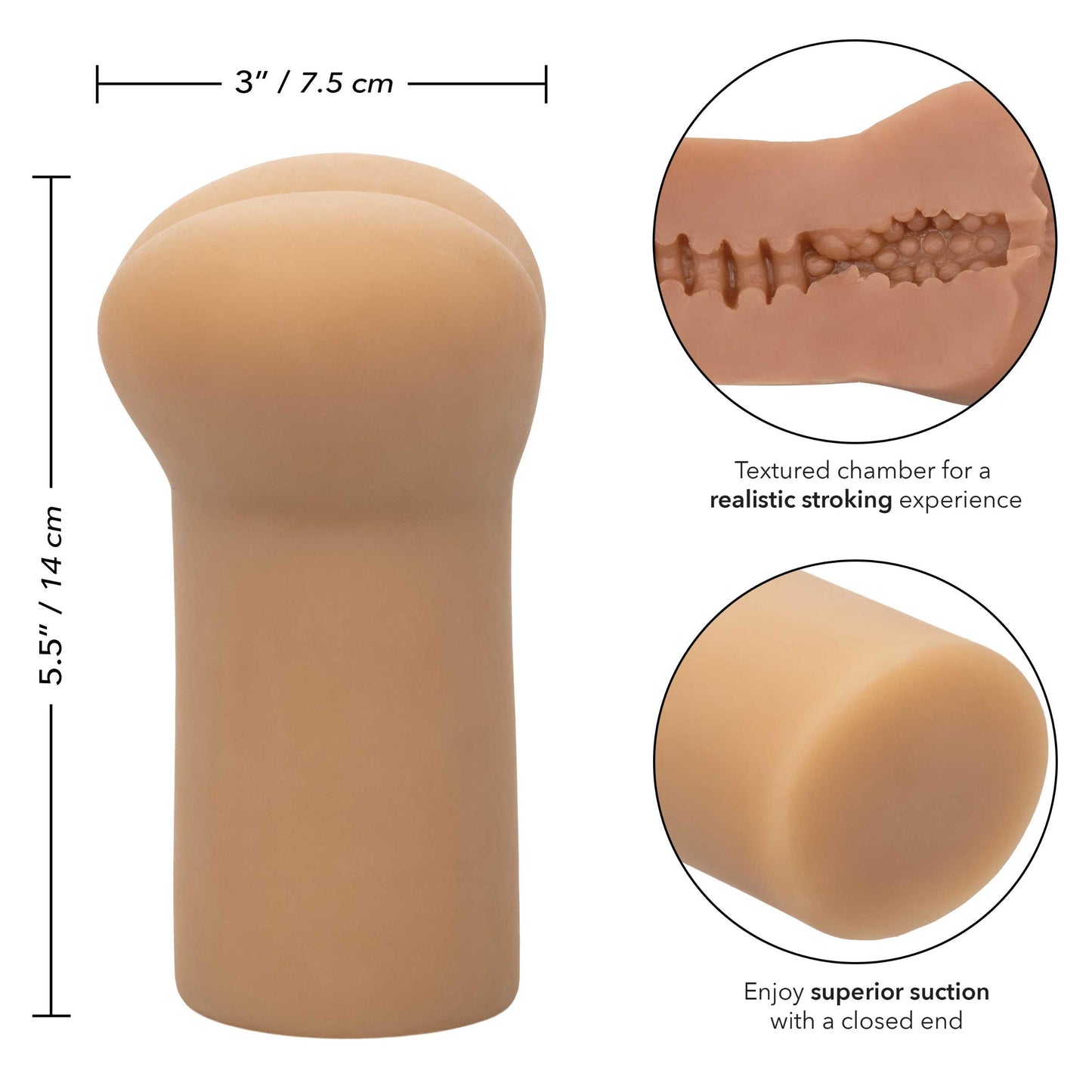 Cheap Thrills- The Leather Daddy - Ass Style Stroker | 716770103079 | Available at EroticWarehouse.com
