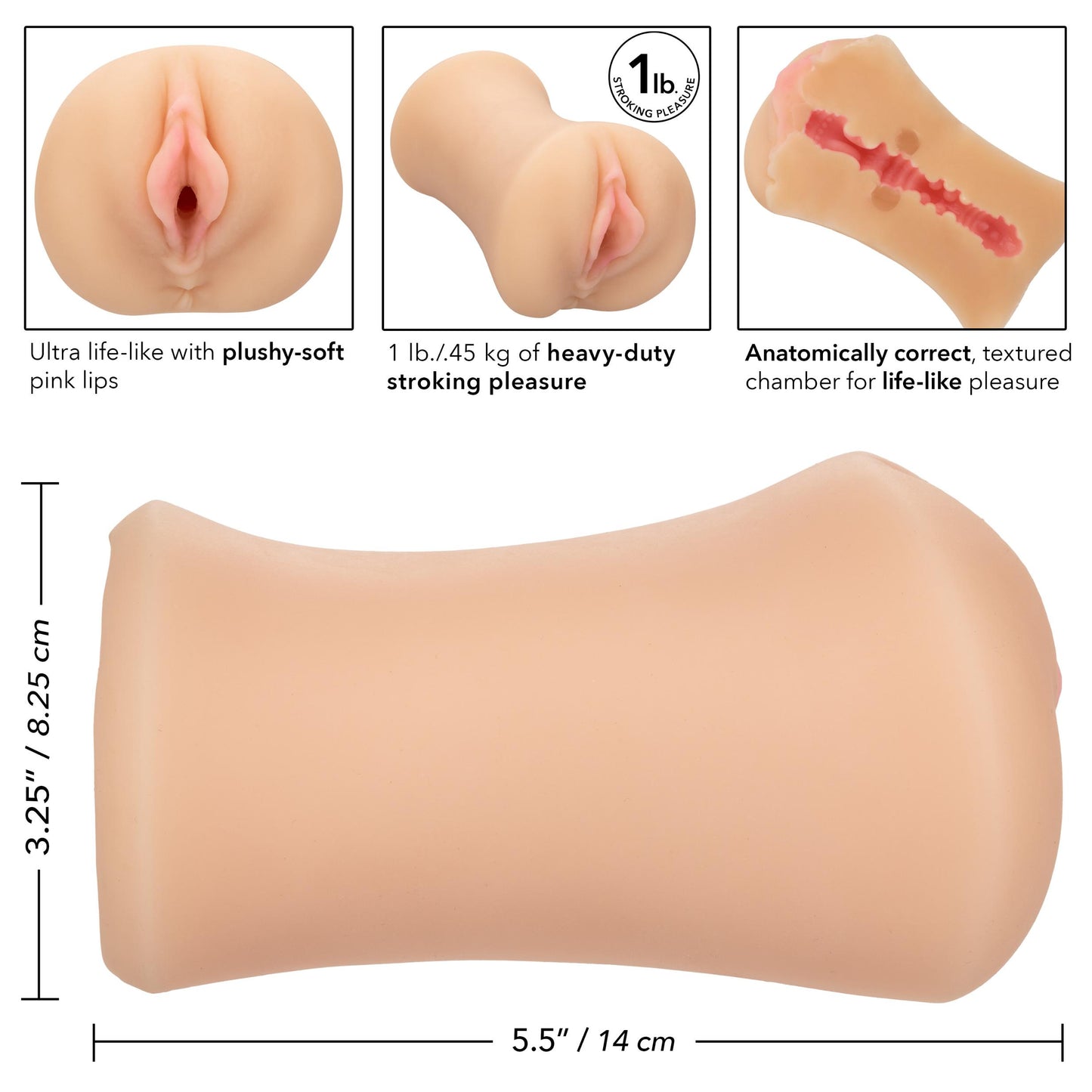 Stroke It Tight Pussy - Ivory | 716770098764 | Available at EroticWarehouse.com