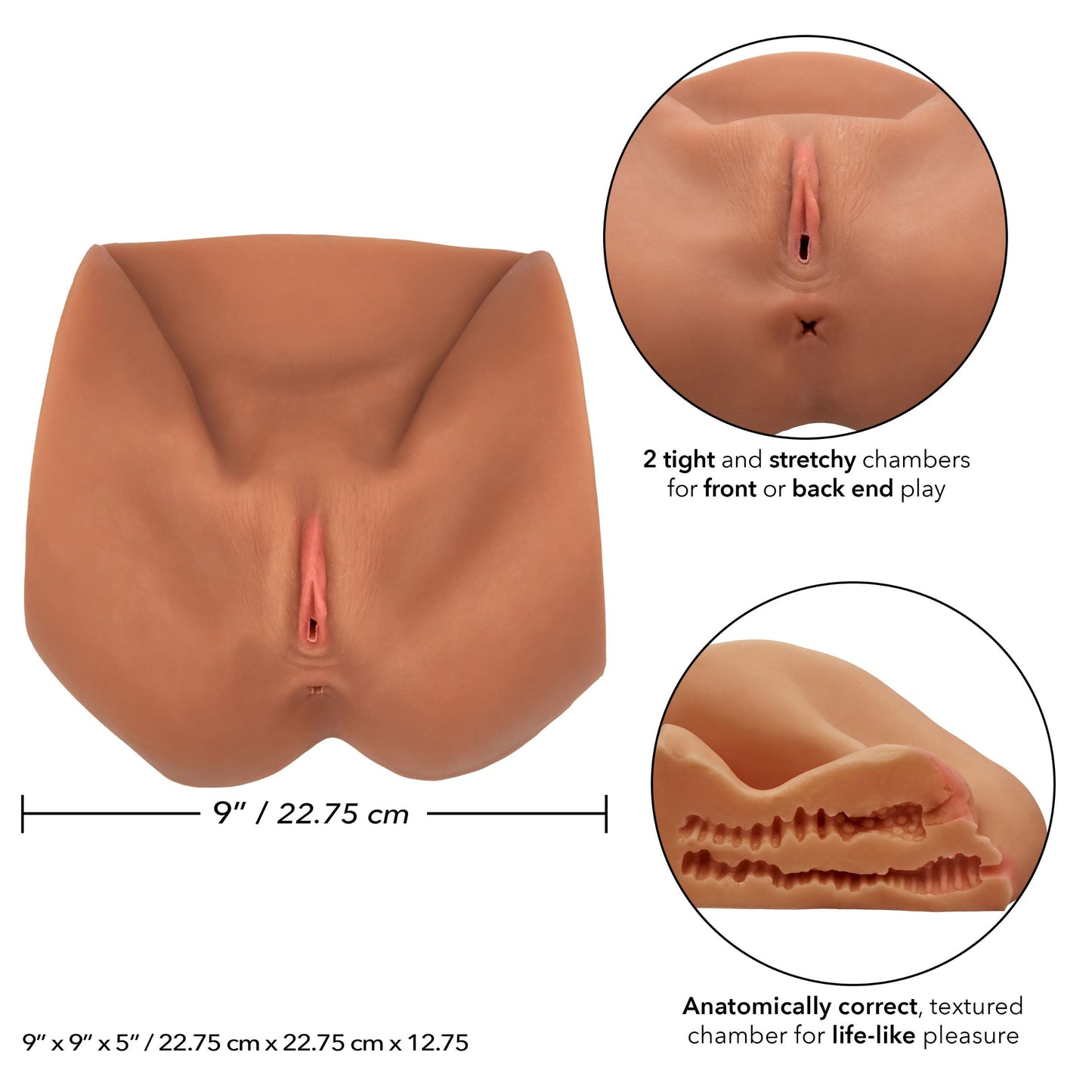 Stroke It Life-Size Pussy - Brown | 716770098832 | Available at EroticWarehouse.com
