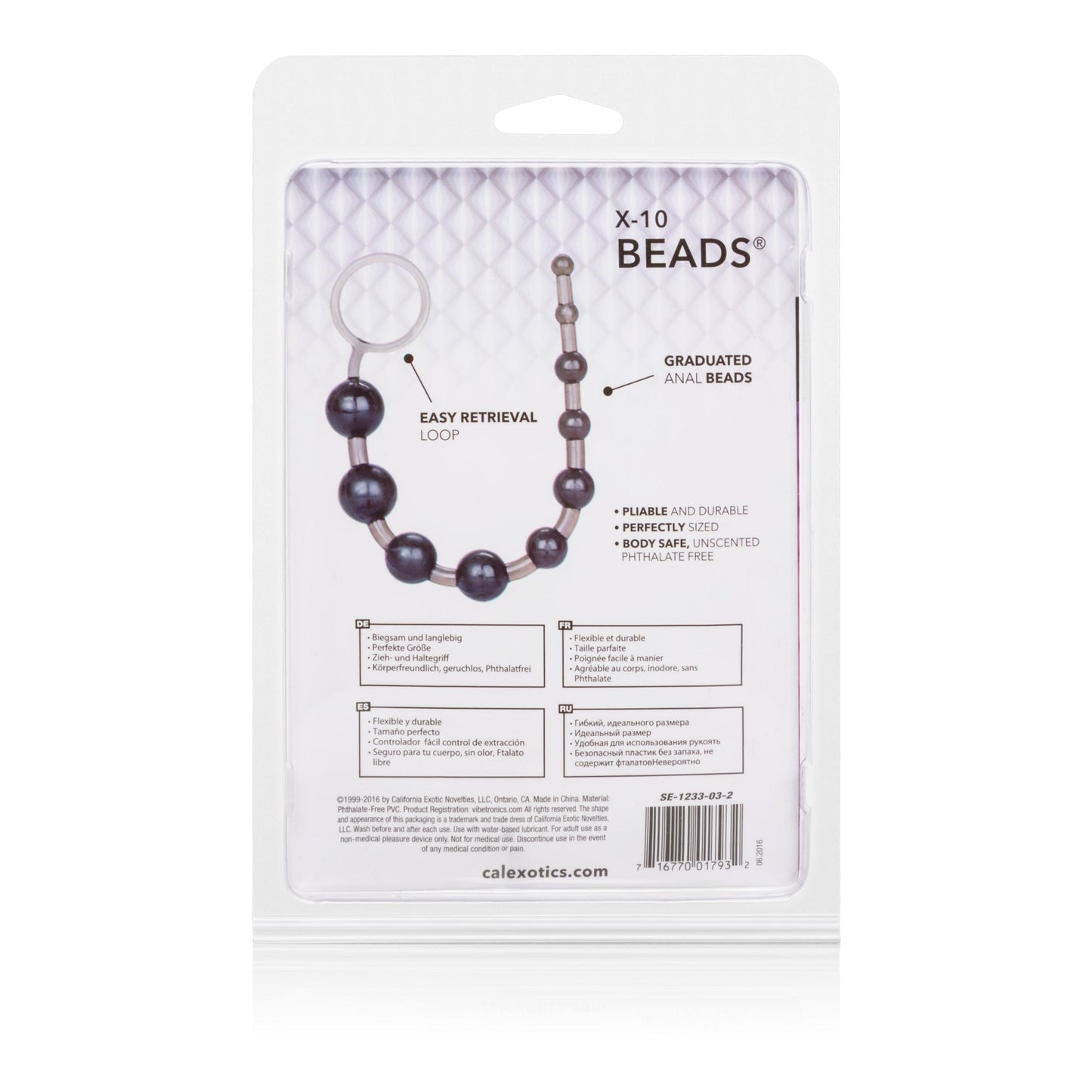 X-10 Beads - Black | 716770017932 | Available at EroticWarehouse.com