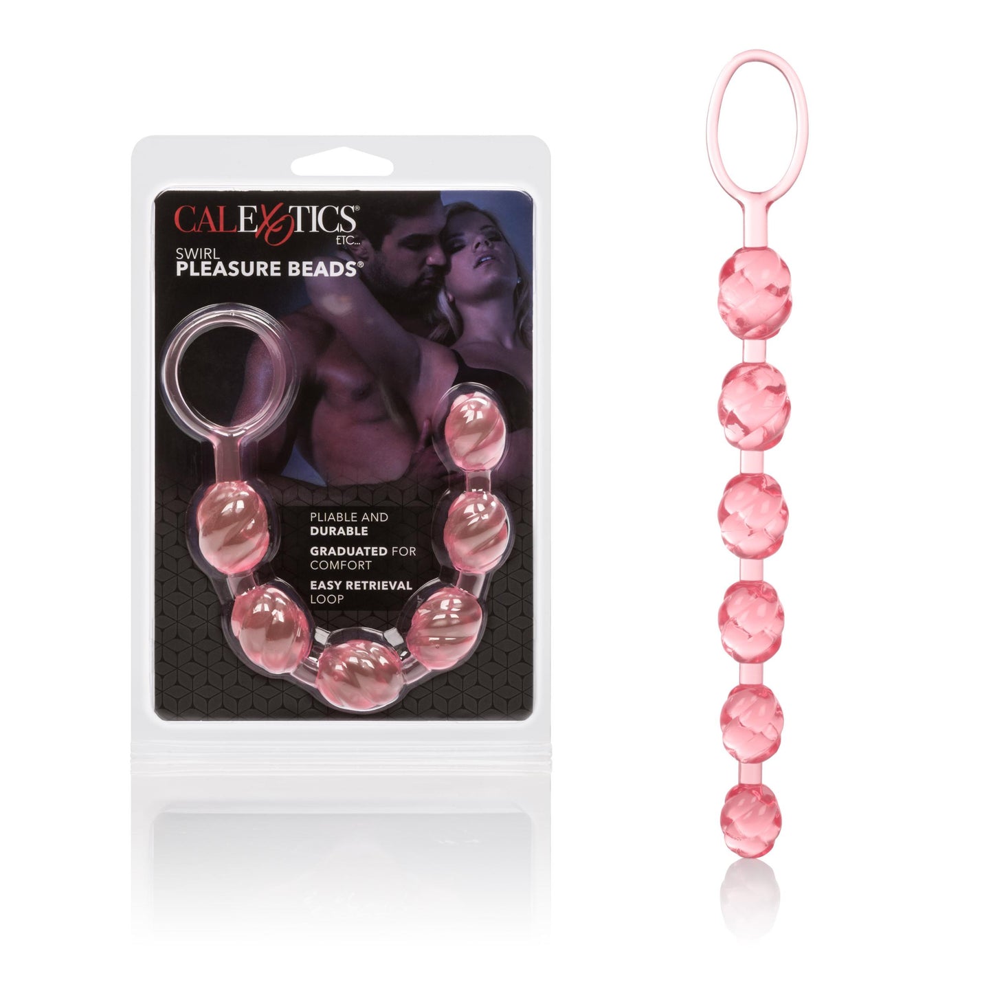 Swirl Pleasure Beads - Pink | 716770033628 | Available at EroticWarehouse.com
