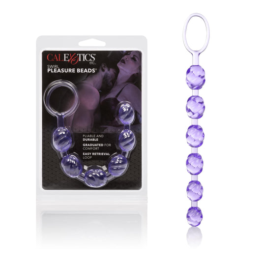 Swirl Pleasure Beads - Purple | 716770033642 | Available at EroticWarehouse.com