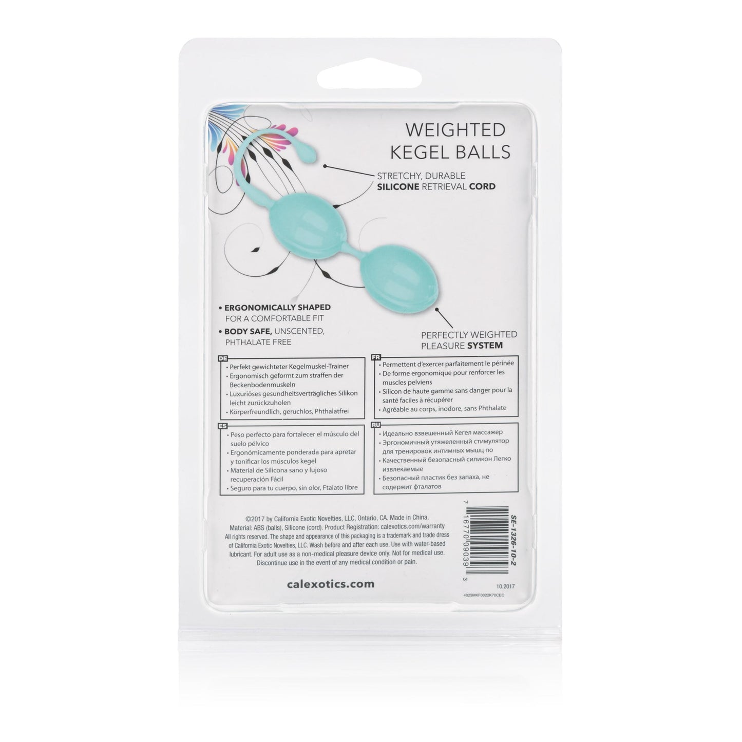 Weighted Kegel Balls - Teal | 716770090393 | Available at EroticWarehouse.com