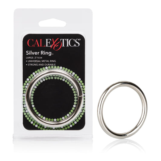 CalExotics Silver Cock Ring - Large | 716770004390 | Available at EroticWarehouse.com