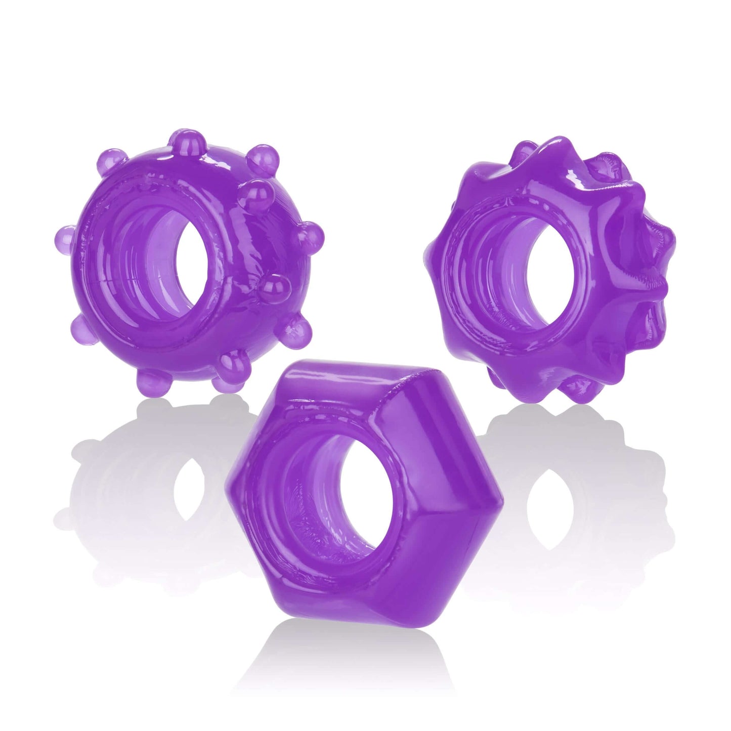 Reversible Ring Set - Purple | 716770087379 | Available at EroticWarehouse.com