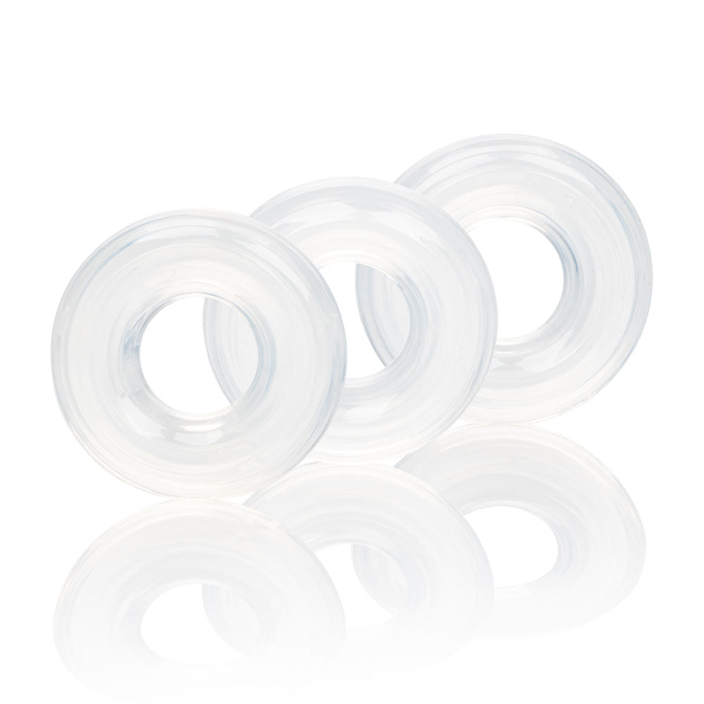 Set of 3 Silicone Stacker Rings | 716770091499 | Available at EroticWarehouse.com