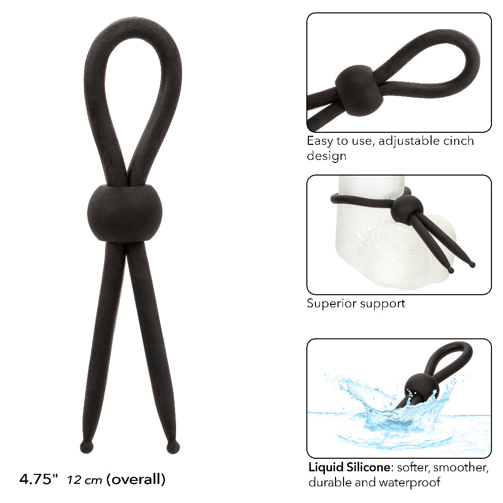 Alpha Liquid Silicone Lasso - Black | 716770108982 | Available at EroticWarehouse.com