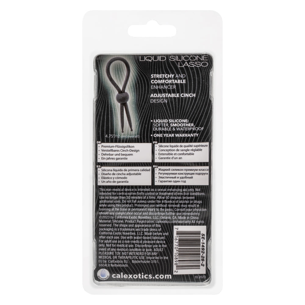 Alpha Liquid Silicone Lasso - Black | 716770108982 | Available at EroticWarehouse.com
