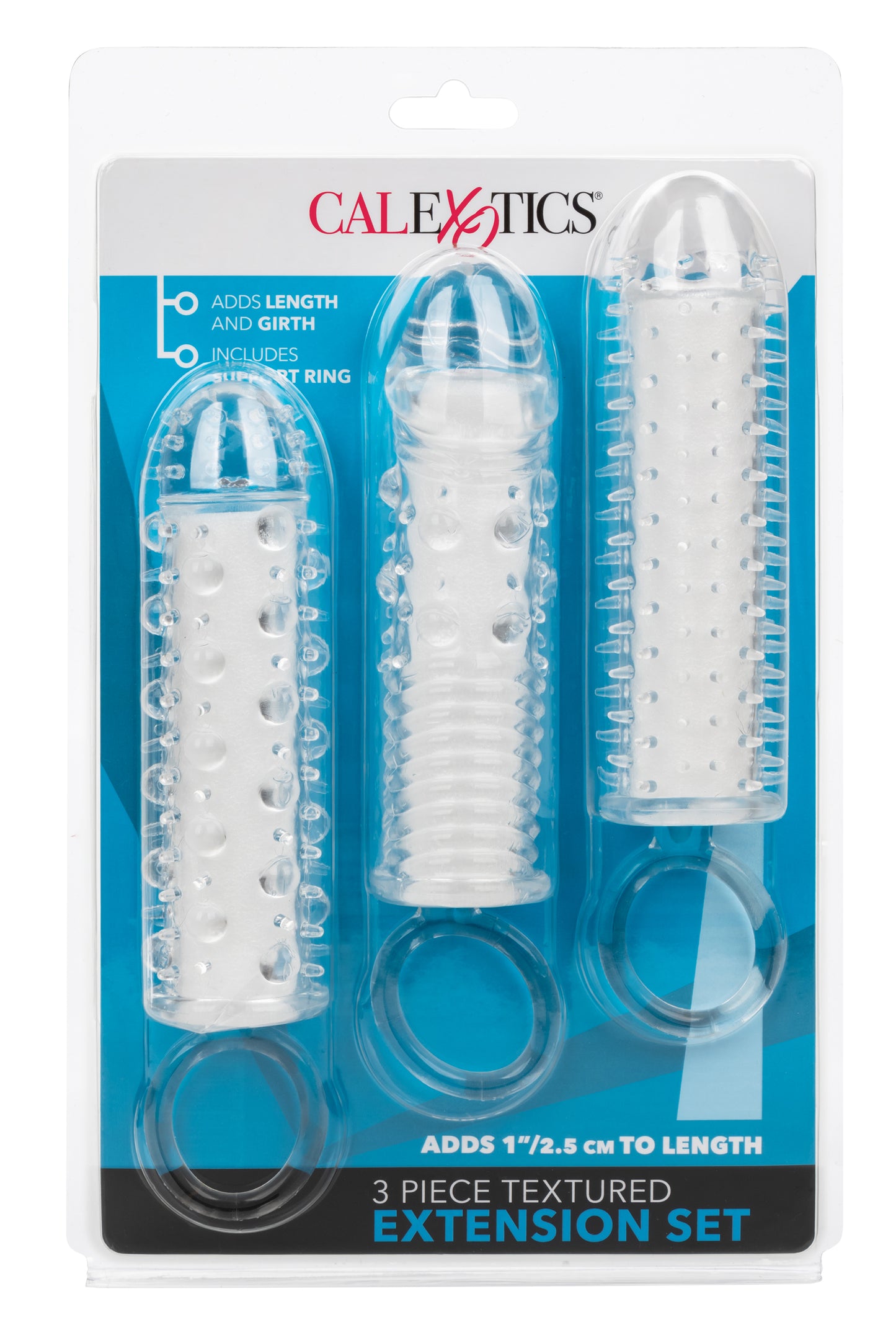 3 Piece Textured Extension Set | 716770100931 | Available at EroticWarehouse.com