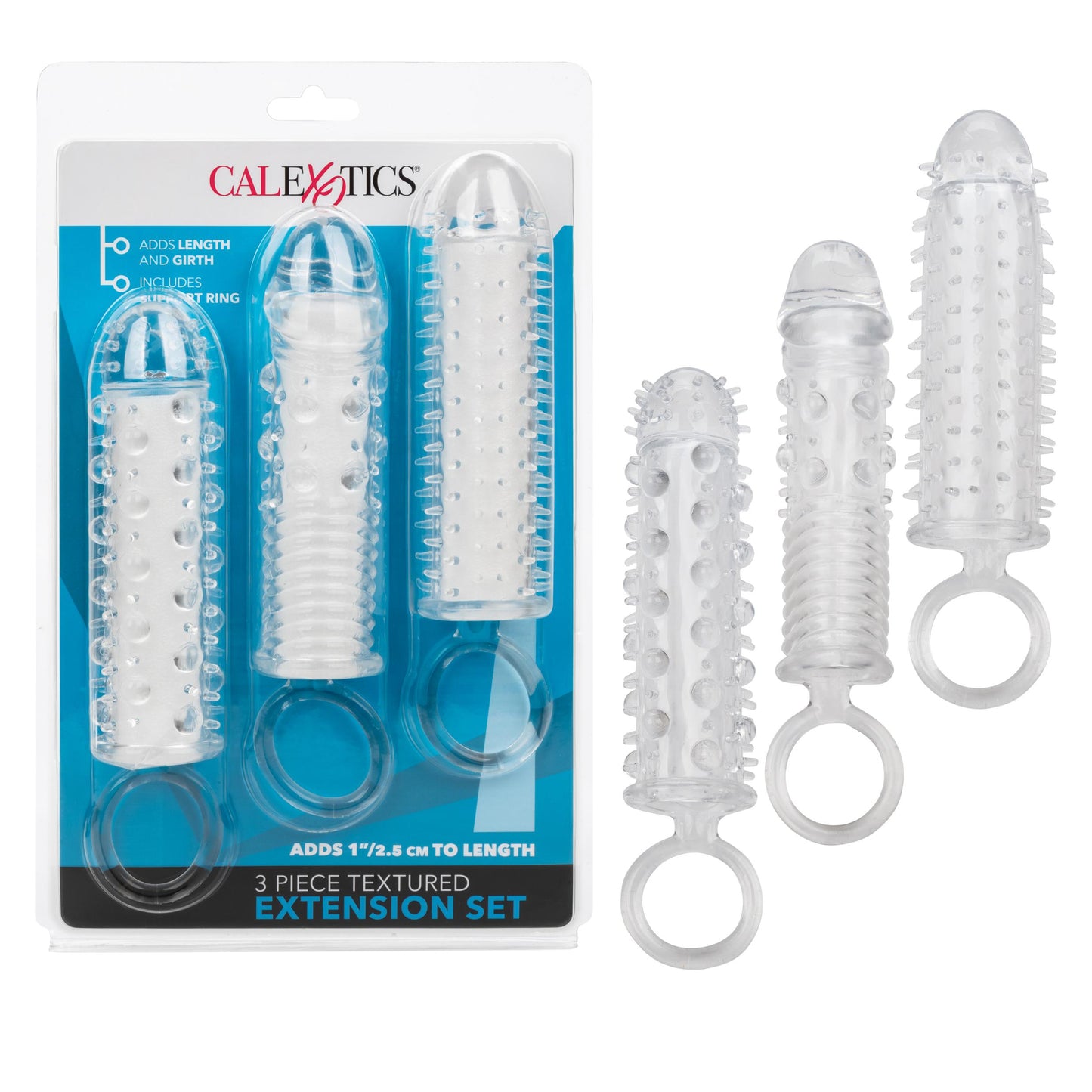 3 Piece Textured Extension Set | 716770100931 | Available at EroticWarehouse.com