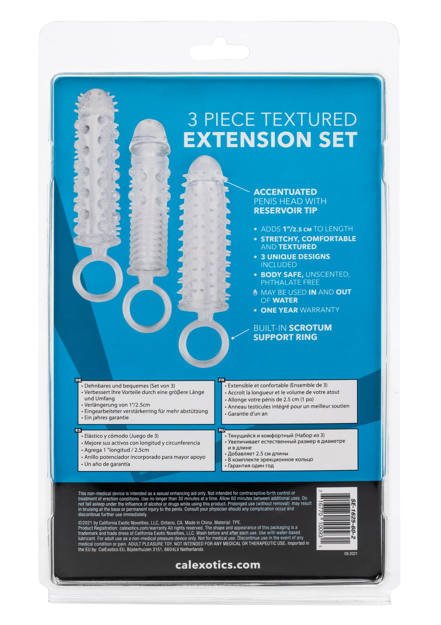 3 Piece Textured Extension Set | 716770100931 | Available at EroticWarehouse.com