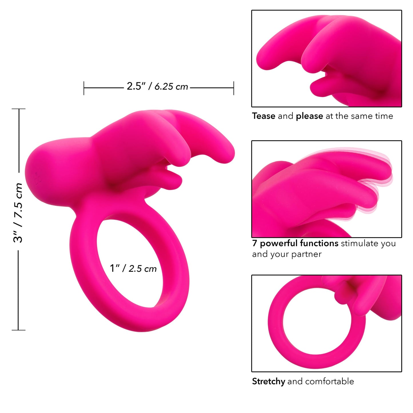 Silicone Rechargeable Triple Clit Flicker | 716770094636 | Available at EroticWarehouse.com