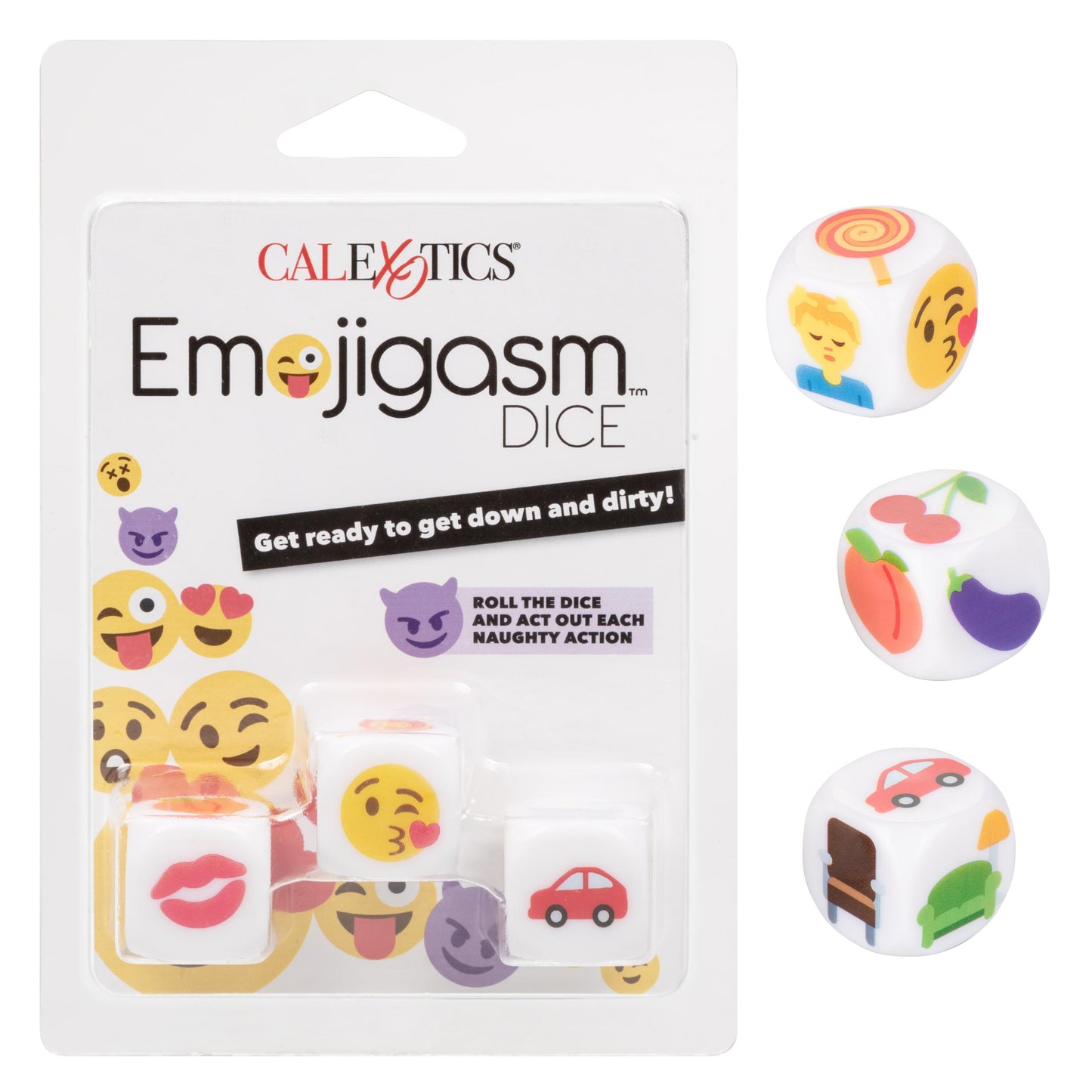 Emojigasm Dice | 716770095800 | Available at EroticWarehouse.com
